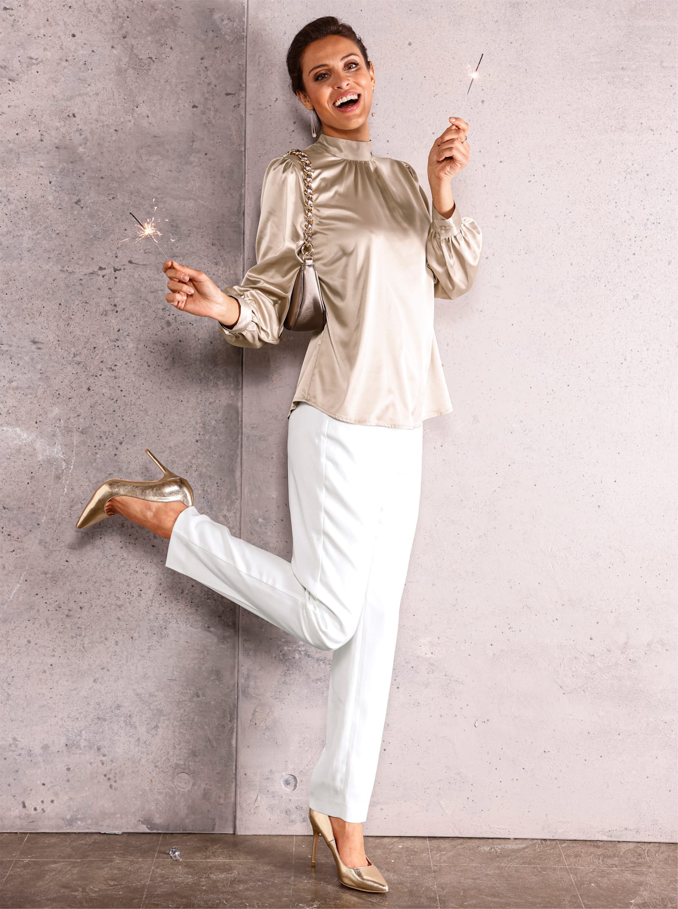 Inspirationen Satinbluse