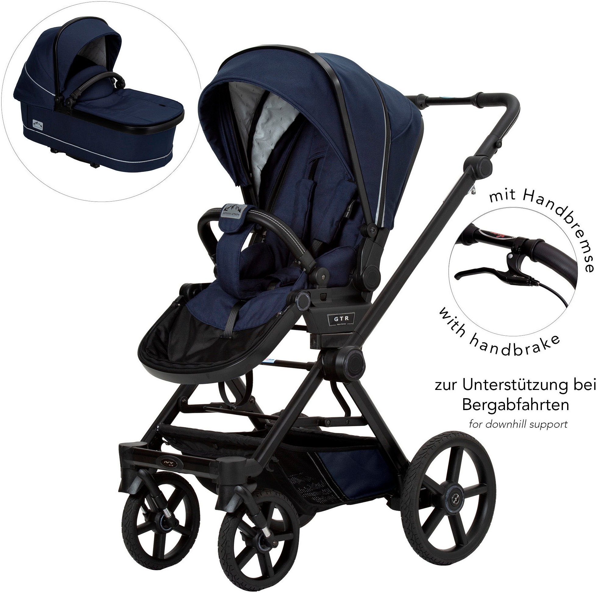 Hartan Kombi-Kinderwagen »Ivy GTR Outdoor Handbremse« 22 kg Made in Germany