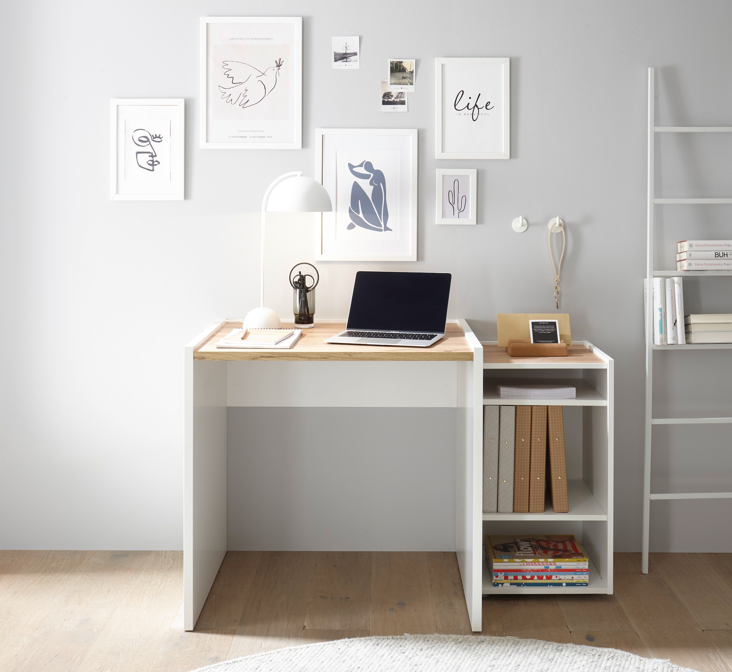 INOSIGN Schreibtisch »CiTY/GiRON«, moderner Computertisch, wohnliches Home Office, Breite 80 oder 143 cm