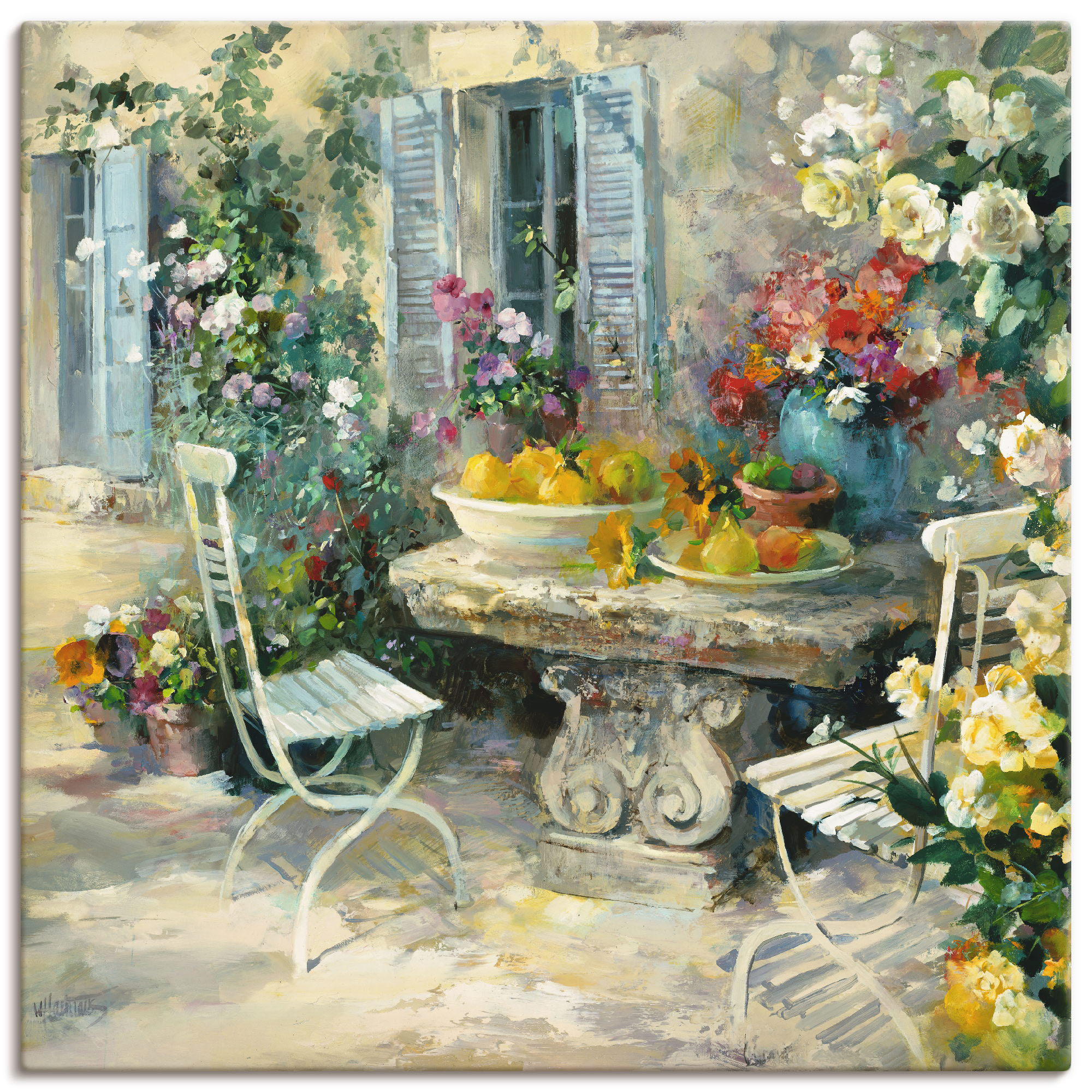 Artland Wandbild "Idyllischer Garten" Garten 1 Stk. tlg. als Leinwandbild, Poster in verschied. Grössen