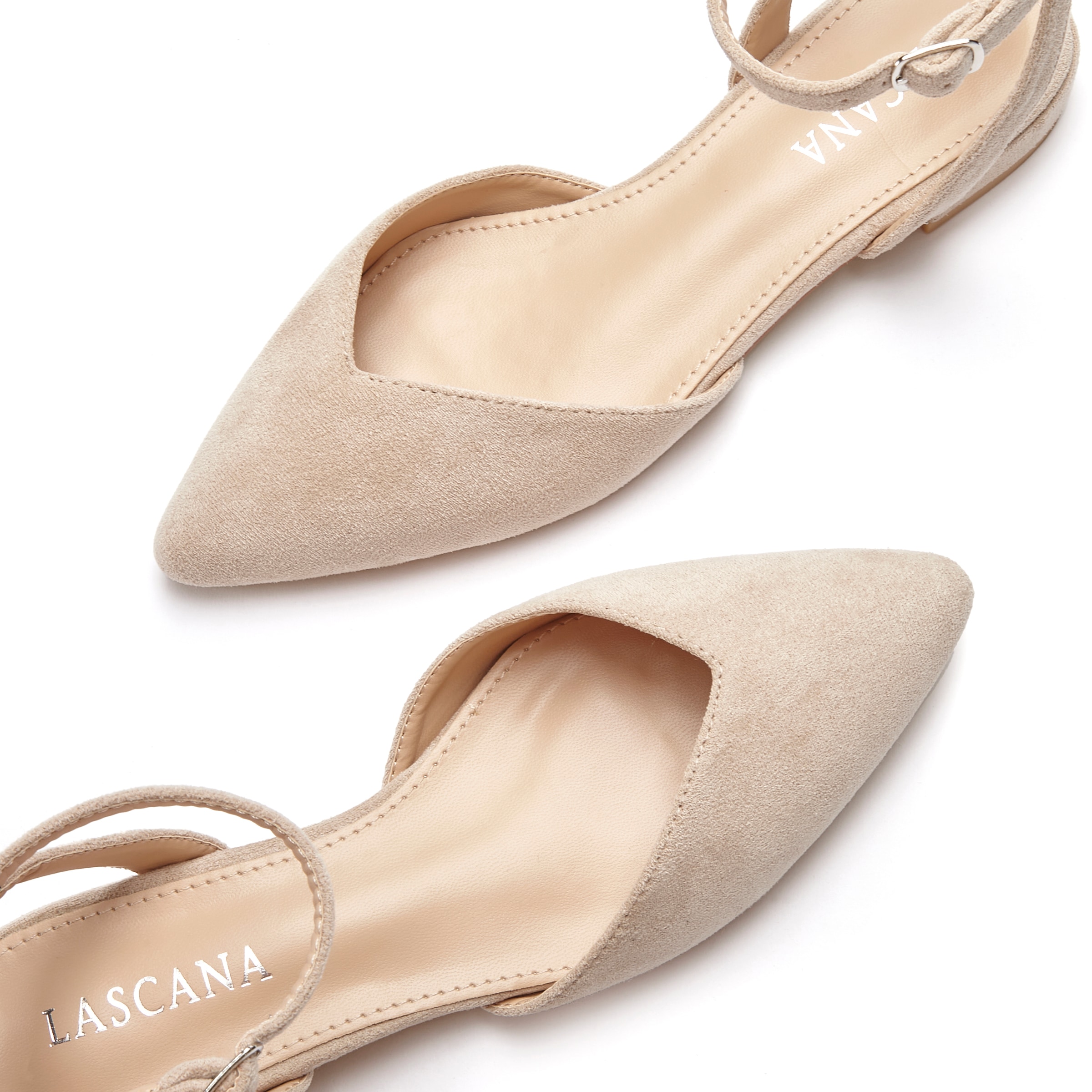 LASCANA Ballerina, Slingballerina, Riemchenballerina, Halbschuh, Slipper, Sandale VEGAN