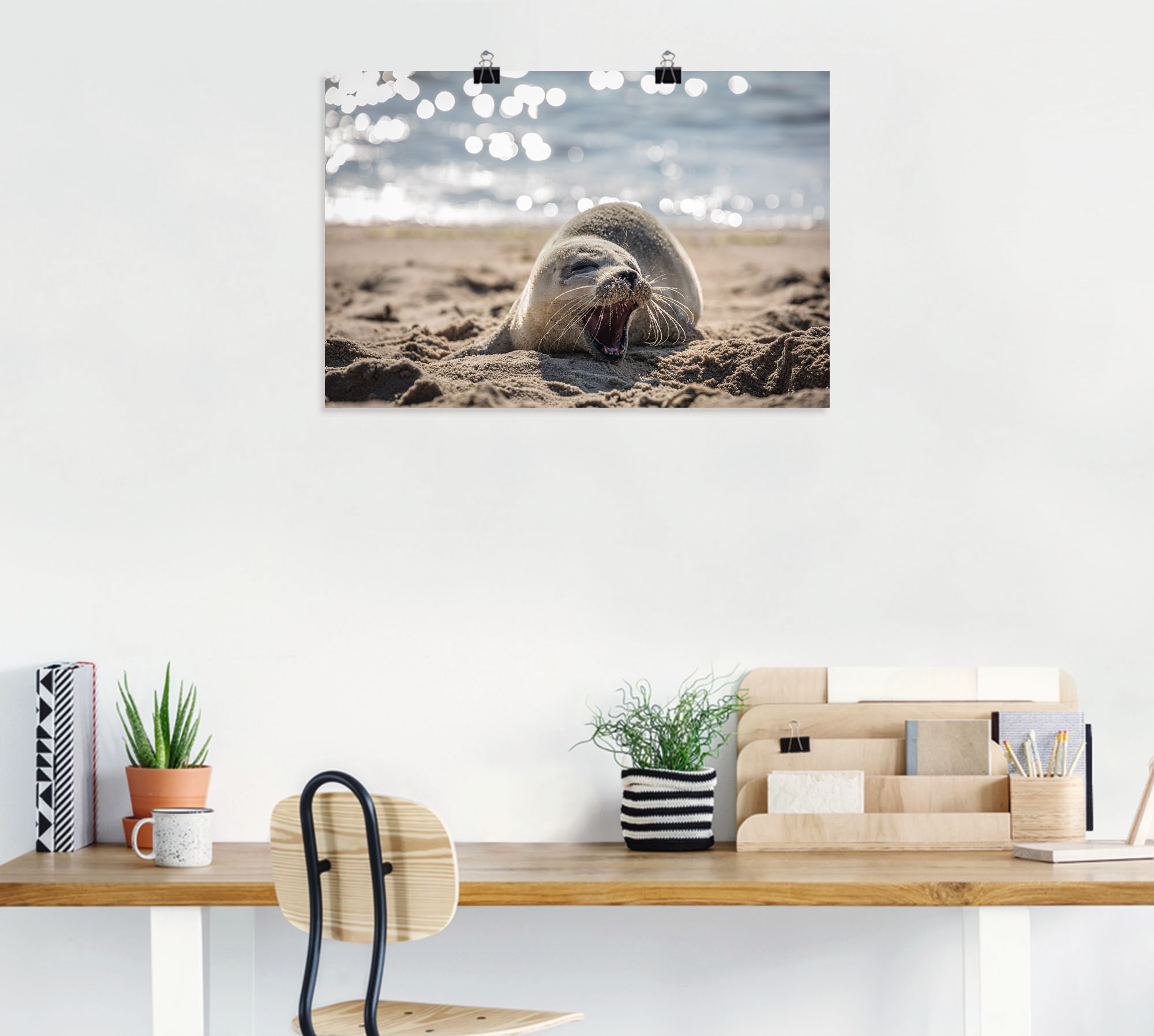 Artland Wandbild »Baby-Robbe am Strand von List, Sylt«, Robben, (1 St.),  als Alubild, Leinwandbild, Wandaufkleber oder Poster in versch. Grössen  online shoppen | Jelmoli-Versand
