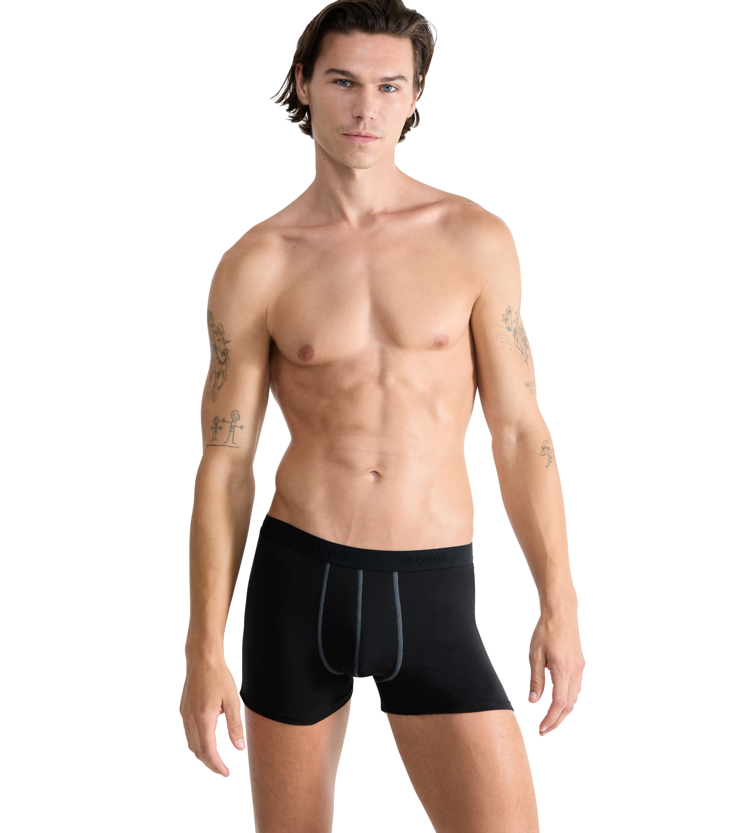 sloggi Retro Boxer »men 24/7 Short 2P«, (Packung, 2 St.), Logobund, Herren-Boxershort, Trunk