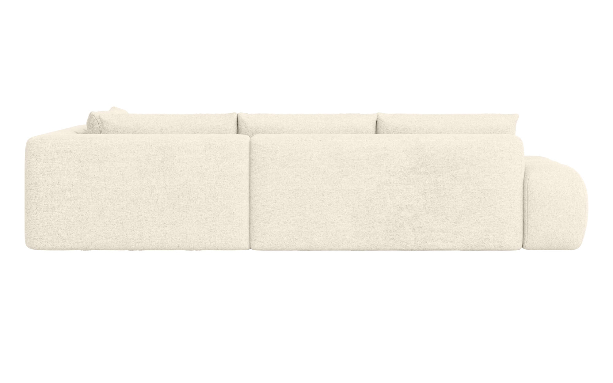 INOSIGN Ecksofa »AZITA klein, L-Form, elegant und bequem Designsofa«, lose Rückenkissen, traumhafte Steppung, Masse B/T/H: 296/176,5/89 cm