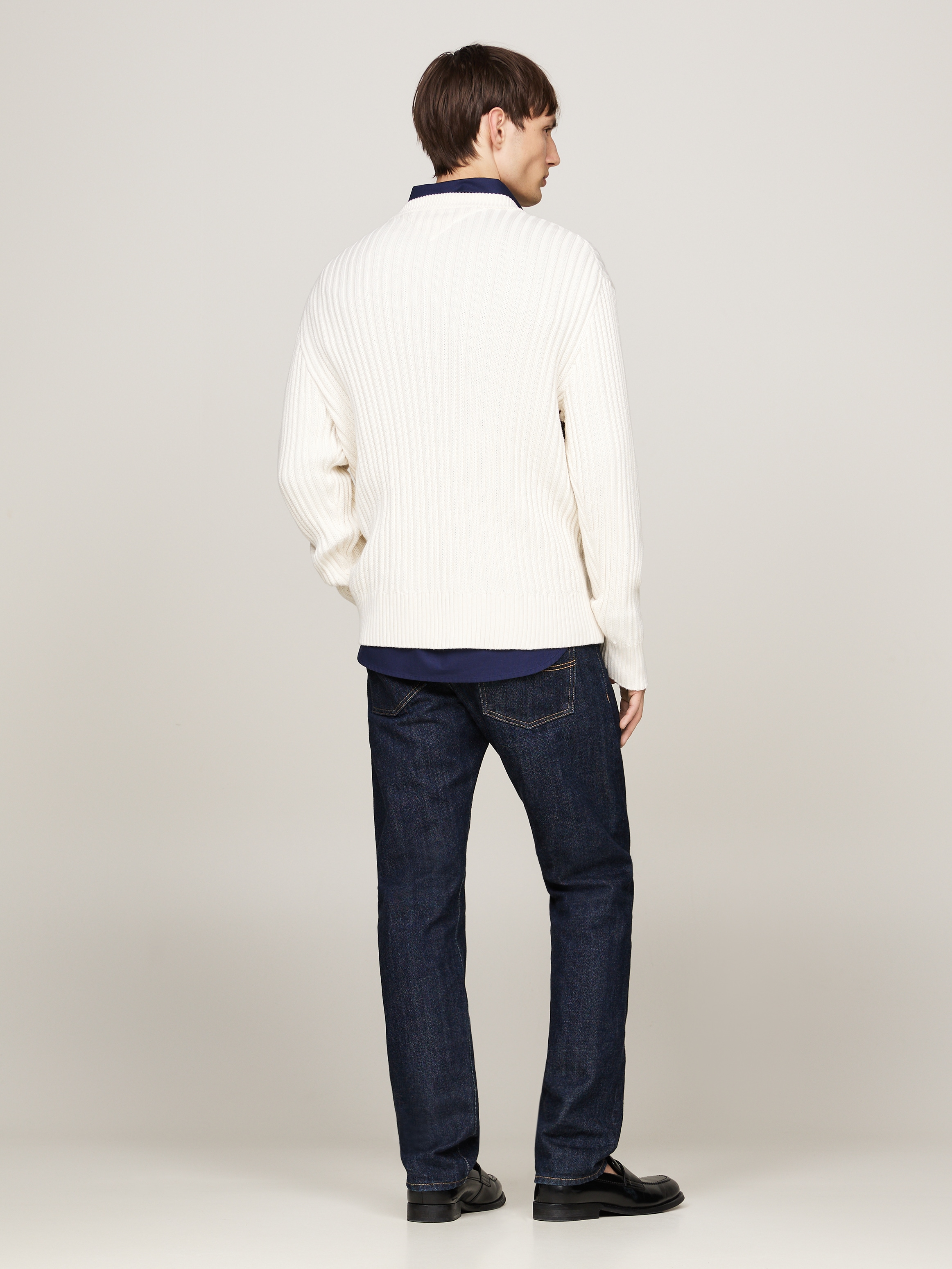 Tommy Hilfiger Rundhalspullover »GLOBAL STRIPE CHUNKY RIB C NK«, mit auffälligem Color Block-Design