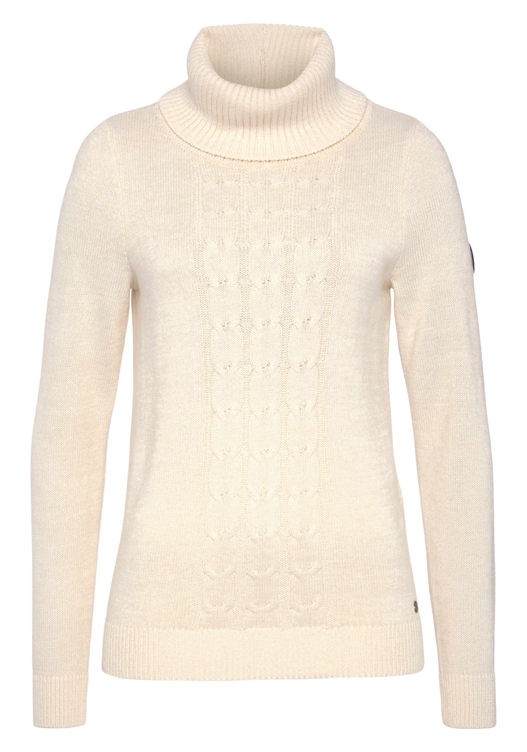 KangaROOS Rollkragenpullover, mit tollem Zopf-Strickmuster