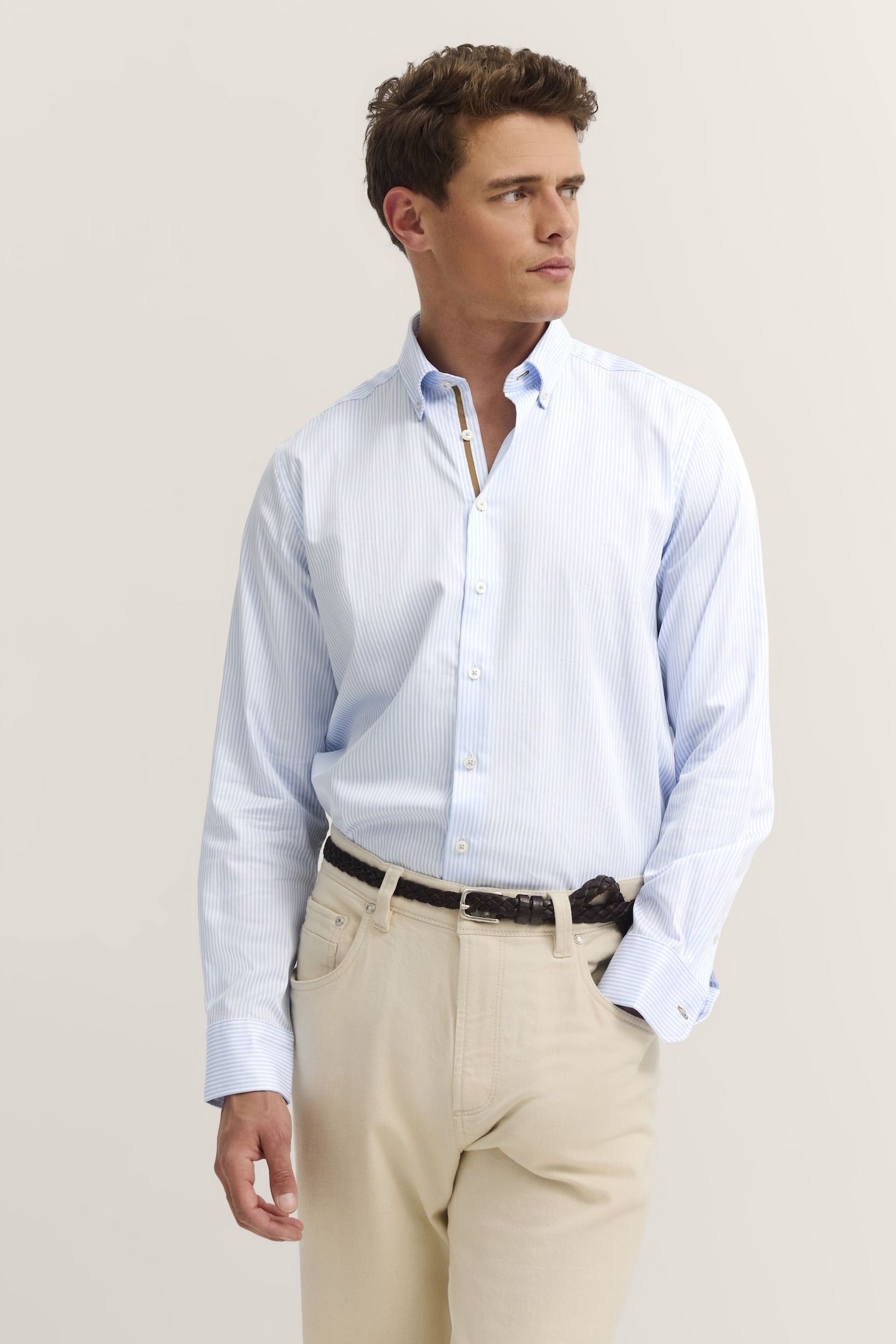 bugatti Langarmhemd mit Button-Down-Kragen