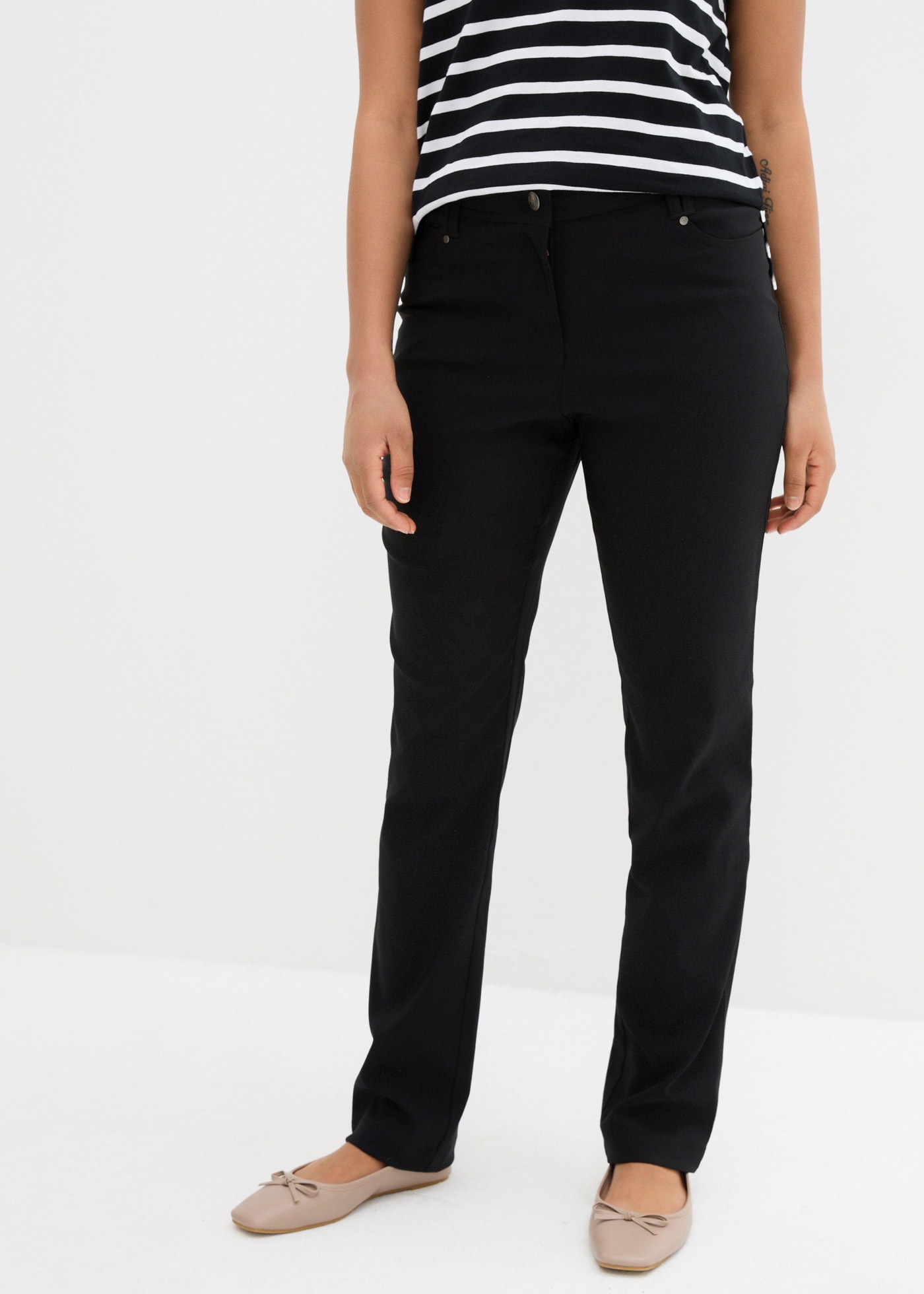 bonprix Stretch-Hose »Bengalin-Stretch-Hose mit Bequembund, Straight« Bengalin-Stretch-Hose mit Bequembund, Straight