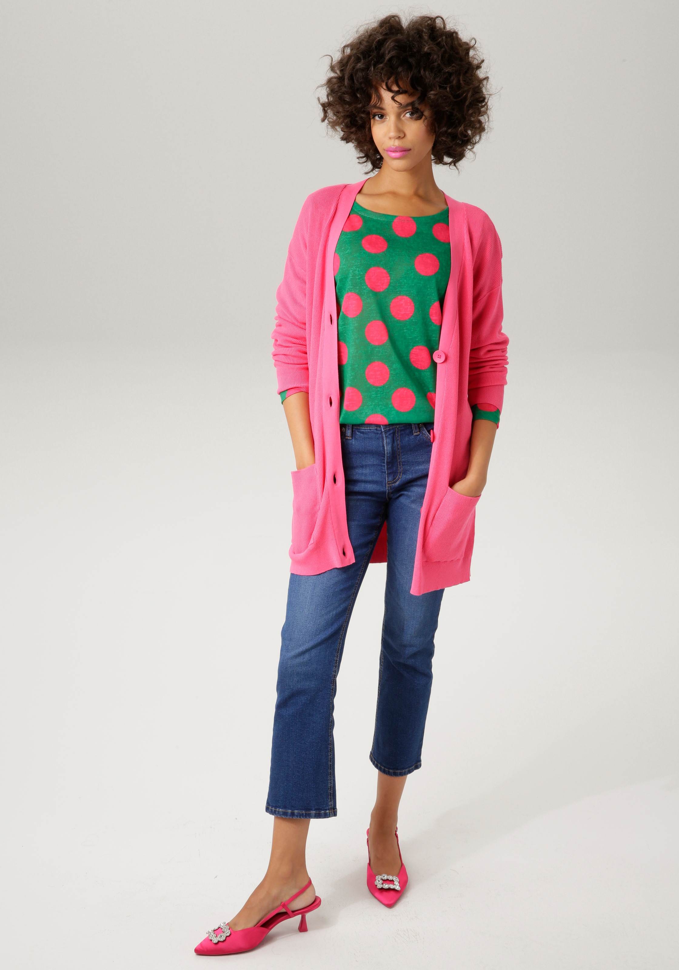Aniston CASUAL Strickjacke, in Longform