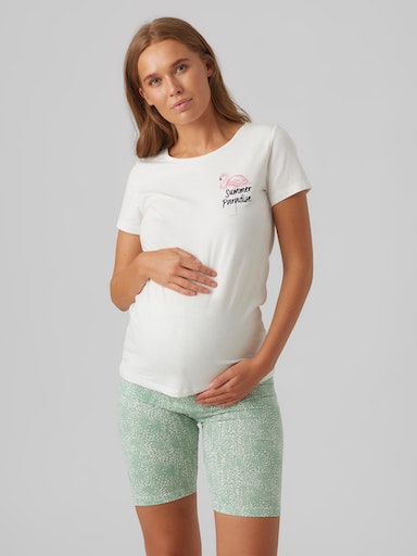 Umstandsshirt »MLFELIZ SS JRS TOP«, mit Flamingo Motiv