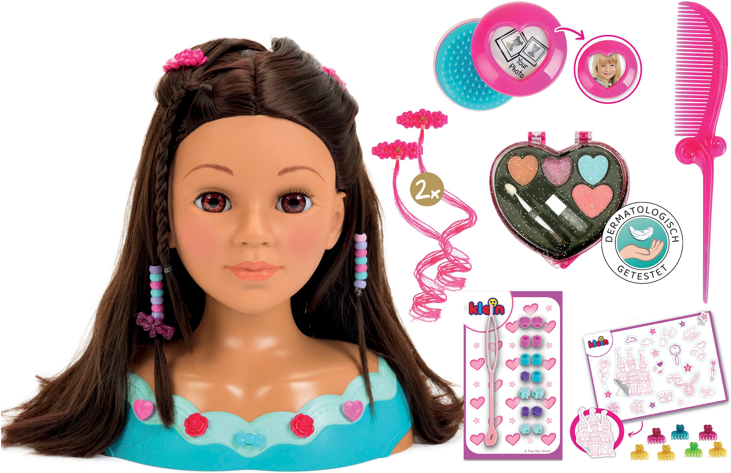 Klein Frisier- & Schminkkopf »Princess Coralie, Mia«