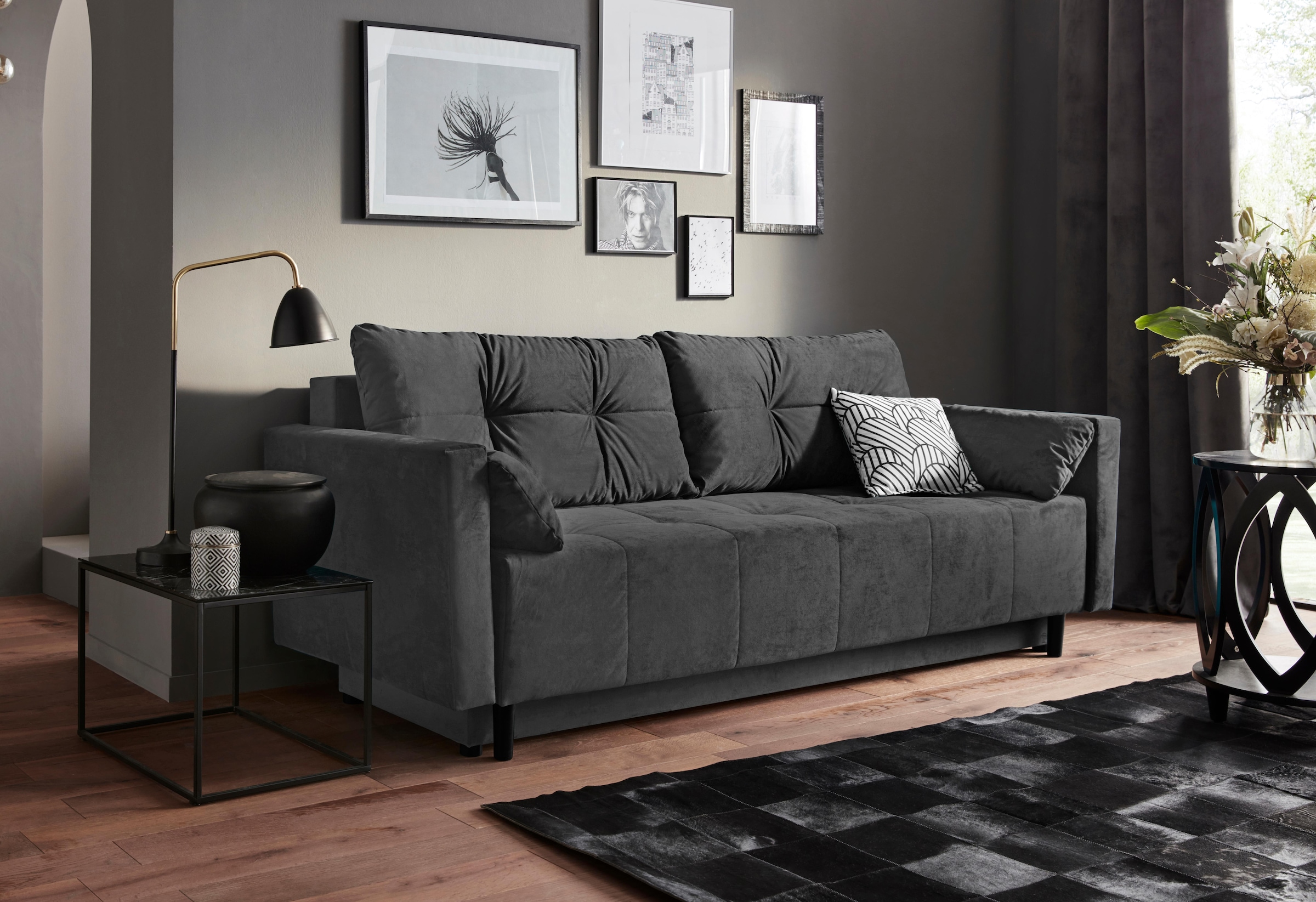 COLLECTION AB Schlafsofa online kaufen Bettkasten, Jelmoli-Versand | Rücken- loser »Solar«, Federkern und und Bettfunktion, Zierkissen