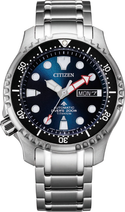 Citizen Taucheruhr »Promaster Automatik Titan Diver, NY0100-50ME«, Armbanduhr, Herrenuhr, Automatik