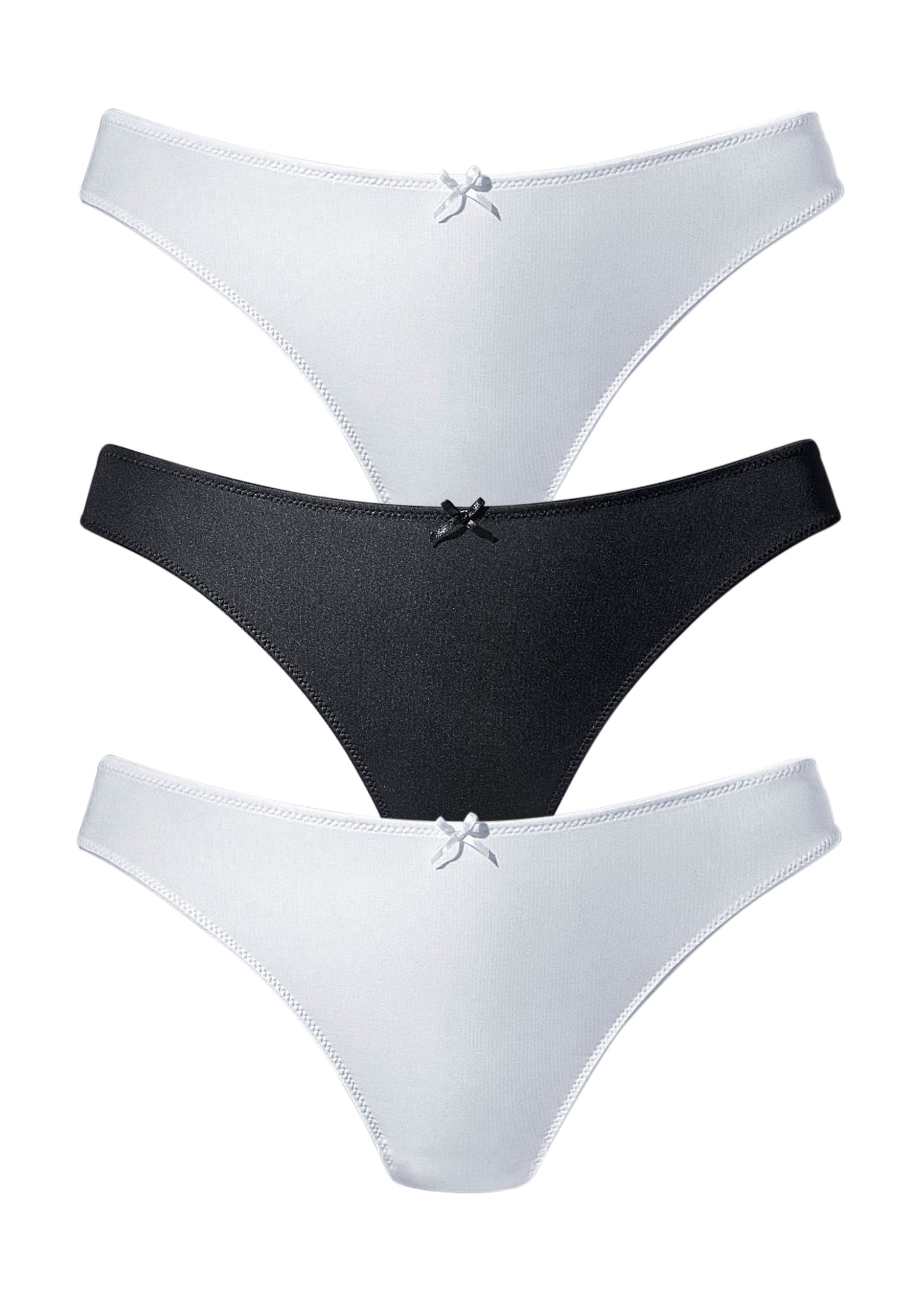 petite fleur String, (3 St.), hinten komplett aus zarter Jacquardspitze