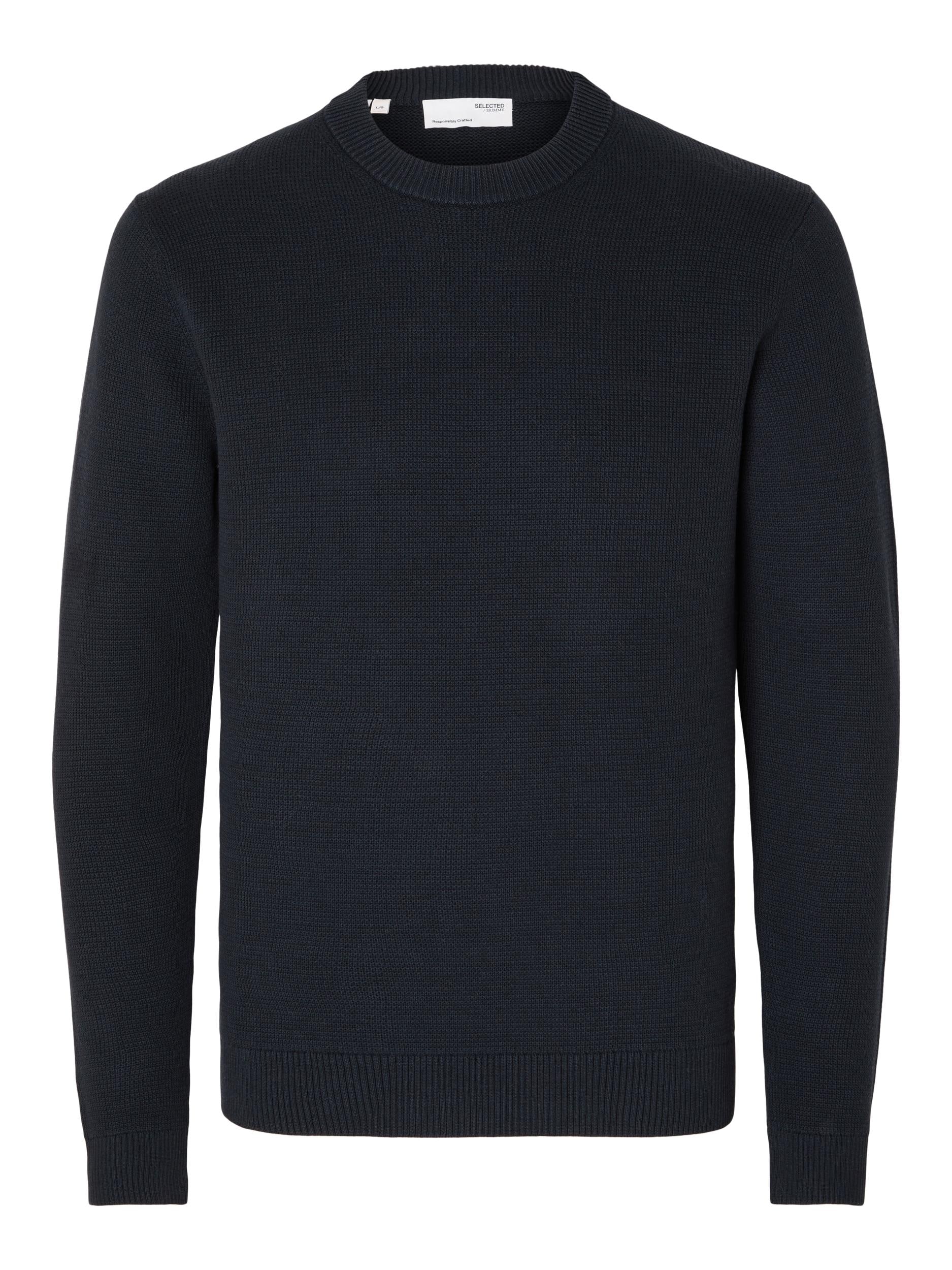 SELECTED HOMME Rundhalspullover »SLHDANE LS KNIT STRUCTURE CREW NECK NOOS«