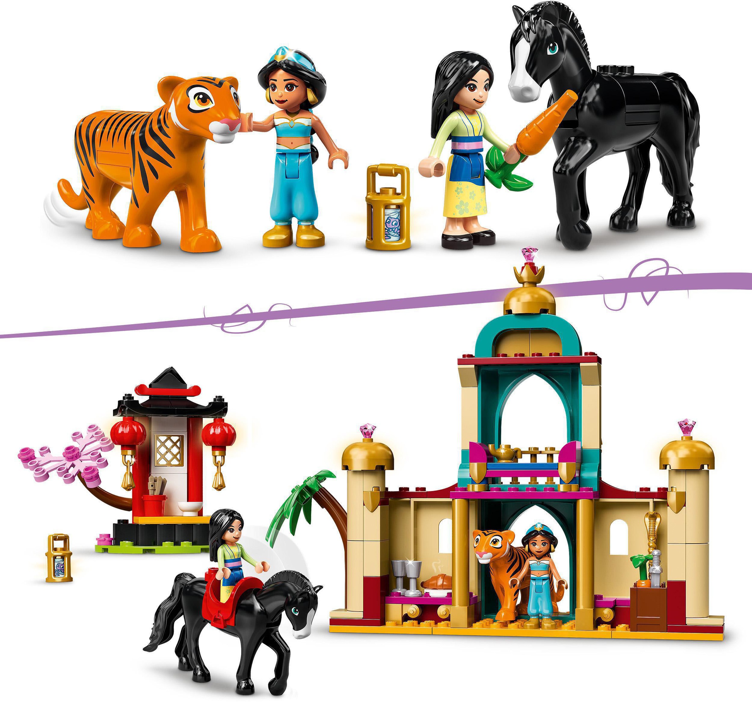LEGO® Konstruktionsspielsteine »Jasmins und Mulans Abenteuer (43208), LEGO® Disney«, (176 St.)