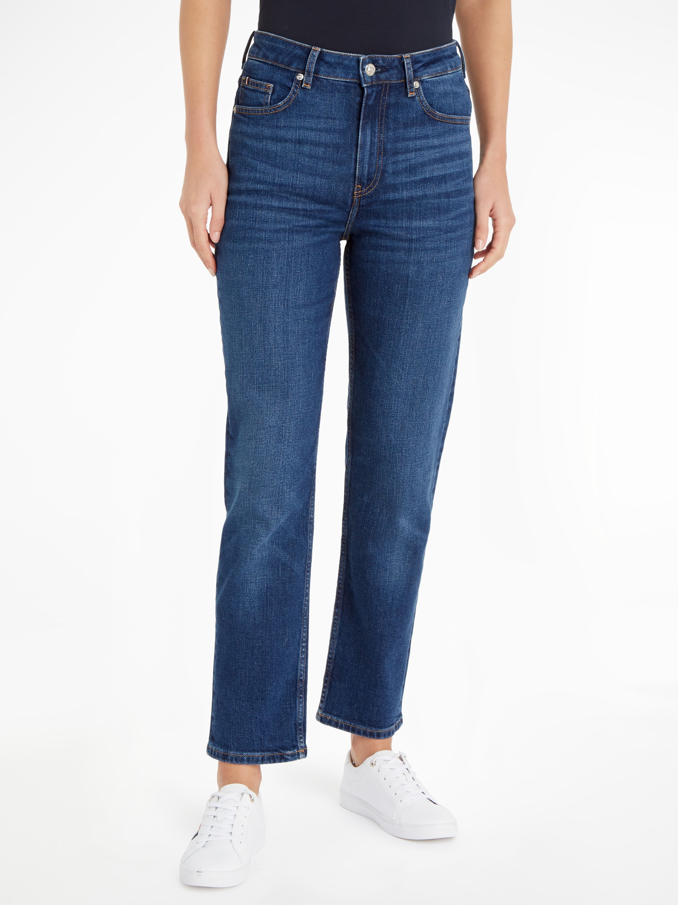 Tommy Hilfiger Straight-Jeans »CLASSIC STRAIGHT HW«, mit Tommy Hilfiger  Leder-Badge online shoppen | Jelmoli-Versand