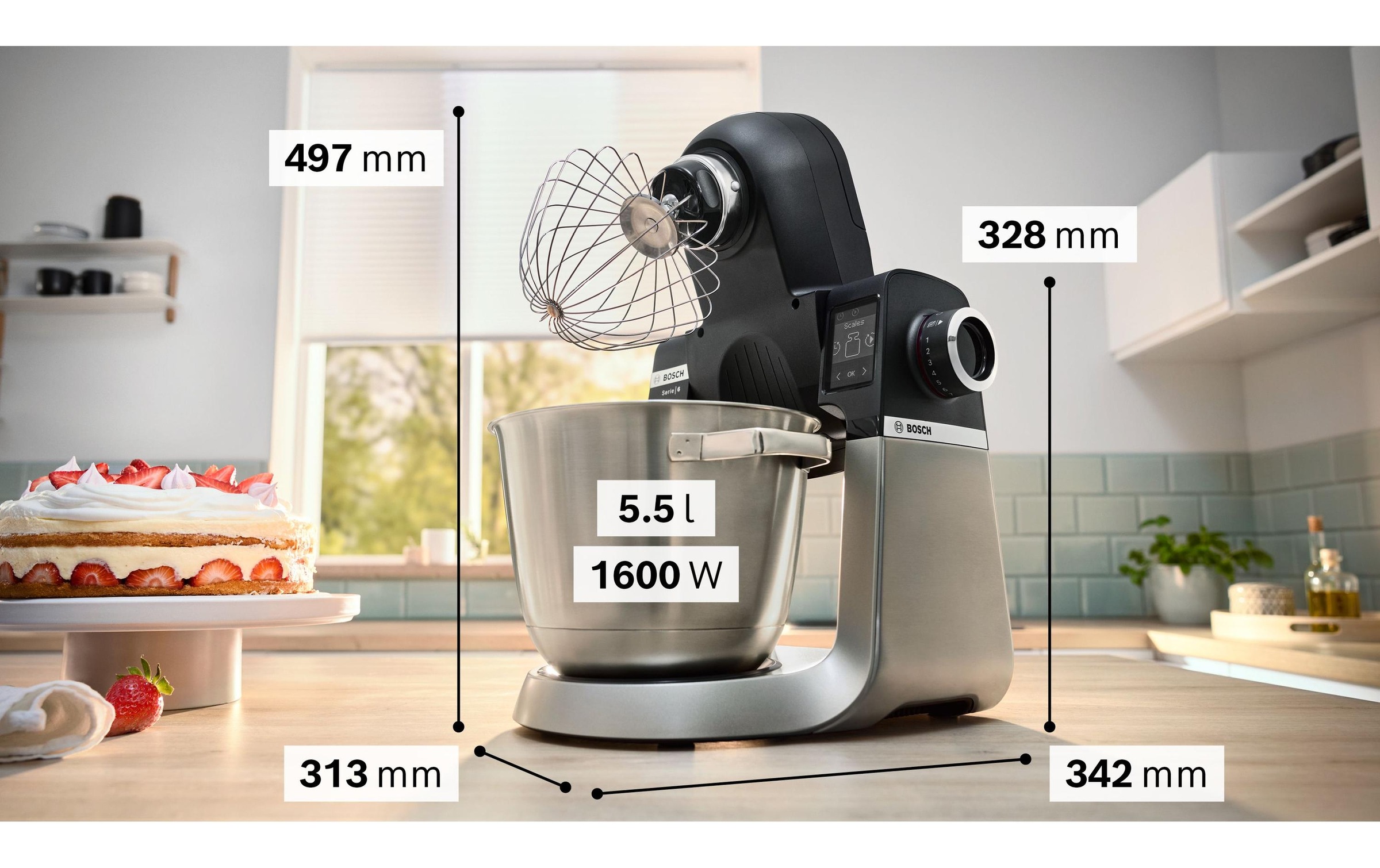 BOSCH Küchenmaschine »Serie 6 MUMS6ZS17 Edelstahl/Schwarz«