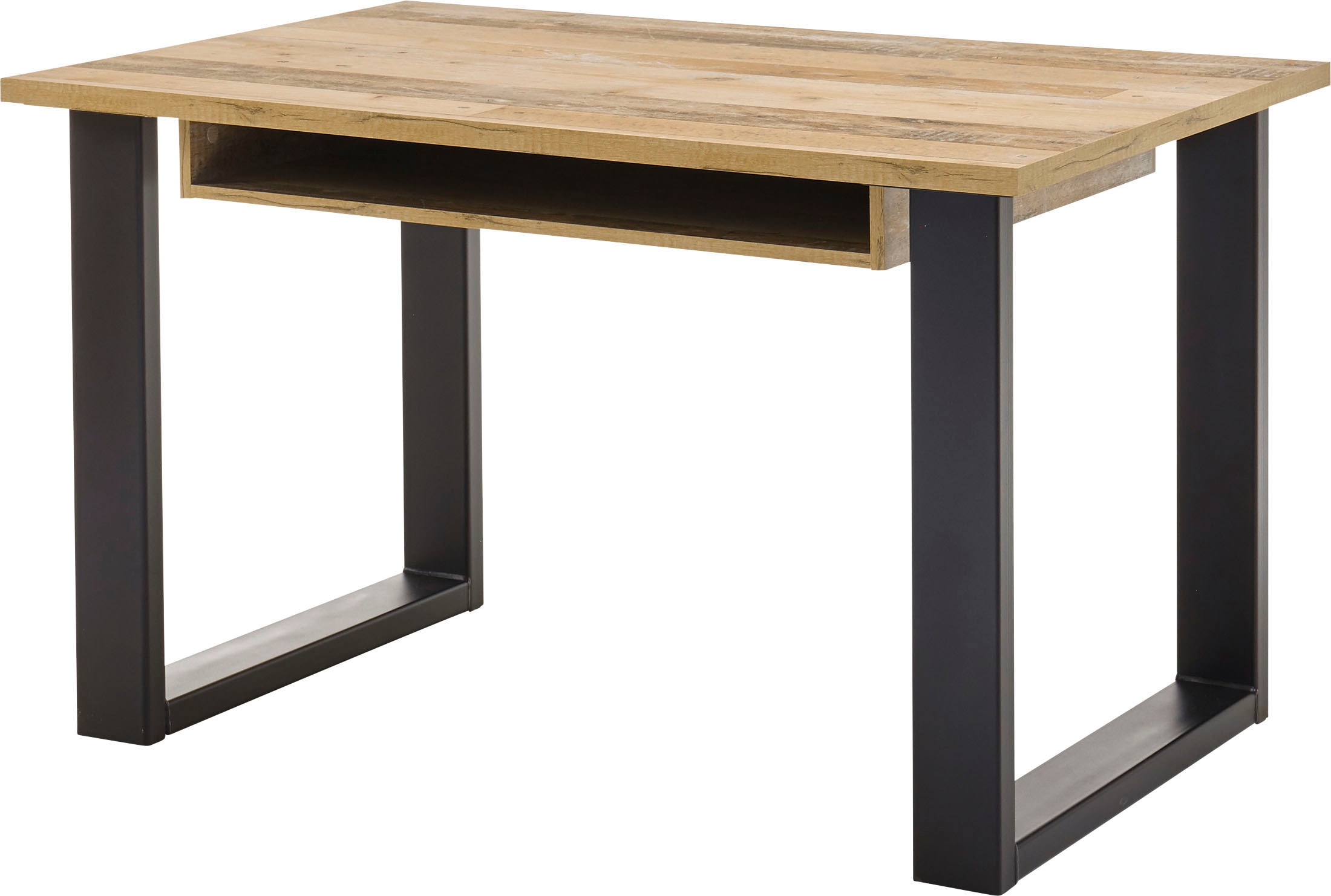 Home affaire Schrank-Set »SHERWOOD«, (2 St.), Büromöbel Set mit Scheunentorbeschlag aus Metall, Breite ca. 220 cm