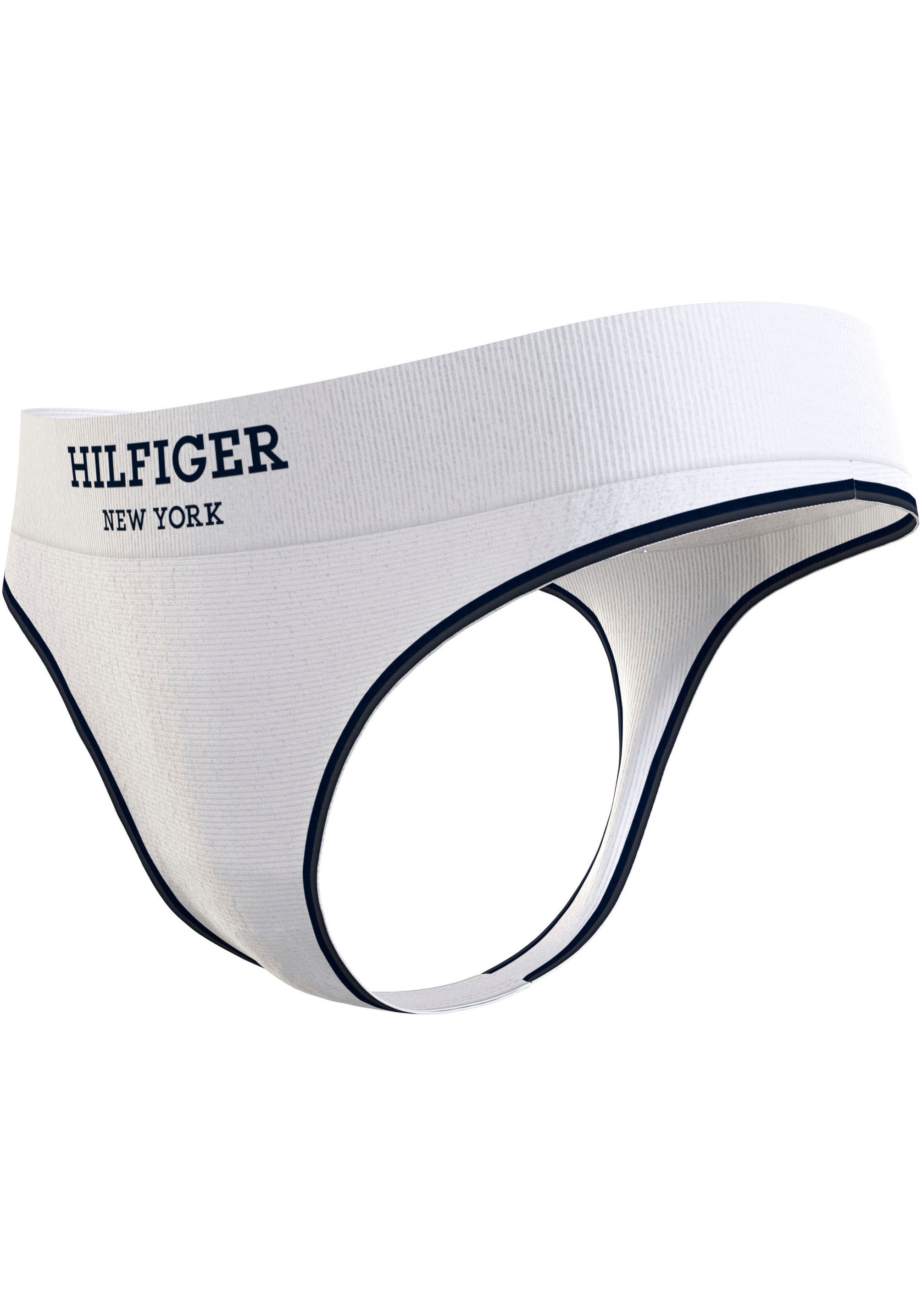 Tommy Hilfiger Underwear Slip »THONG«, Rippware, kontrastfarbene Details