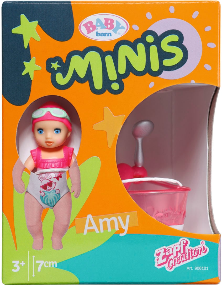 Baby Born Minipuppe »Baby born® Minis Badewanne«, inklusive Baby born® Mini Puppe