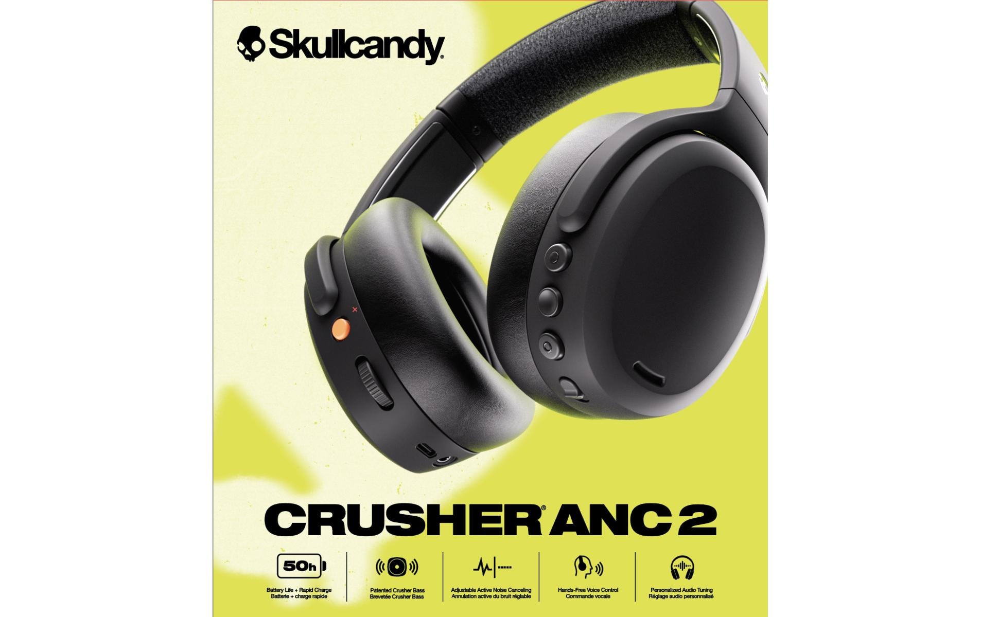 Skullcandy Over-Ear-Kopfhörer »Crusher ANC 2 Schwarz«