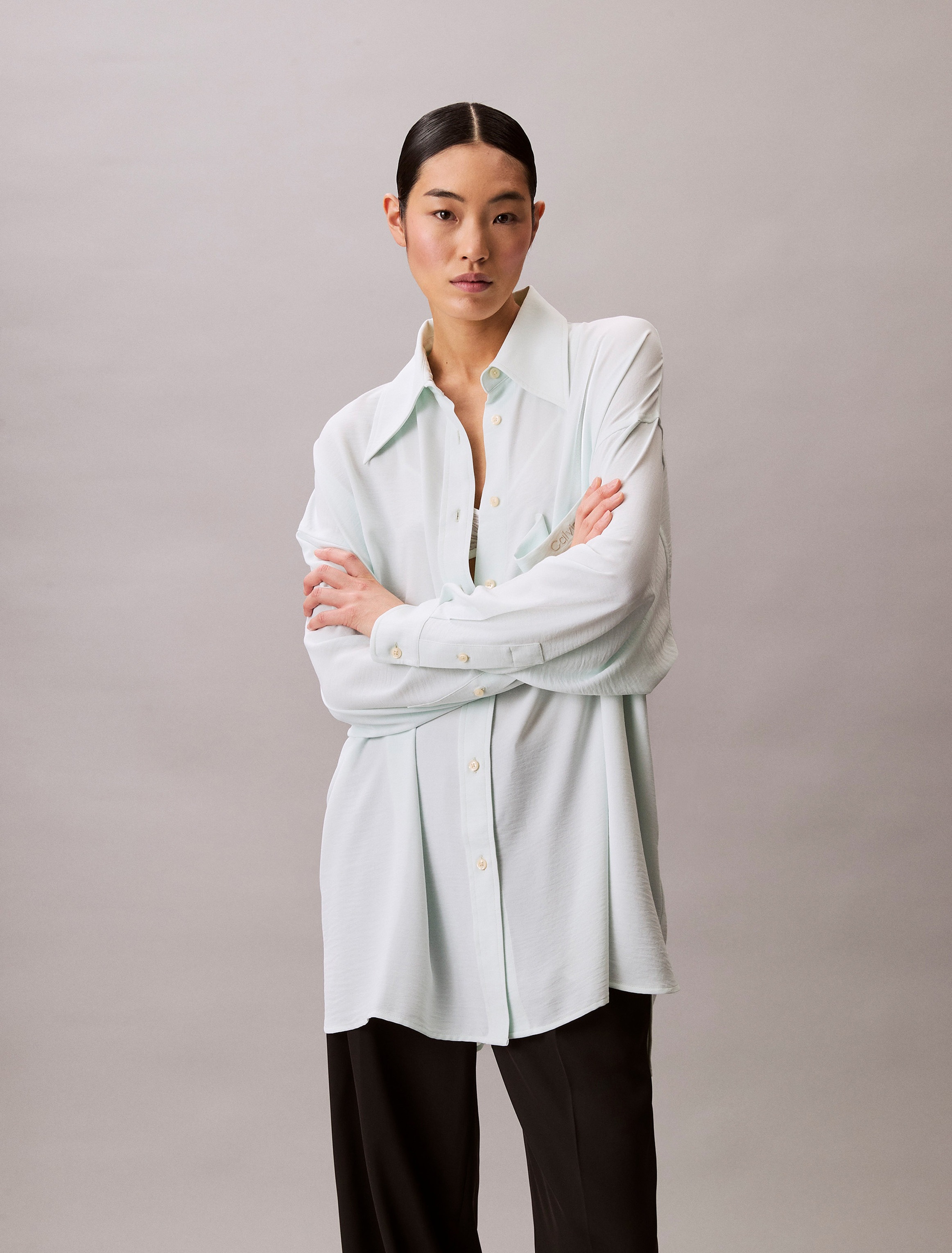 Calvin Klein Jeans Hemdbluse »GAUZE SHIRT« Mit Rundhalsausschnitt