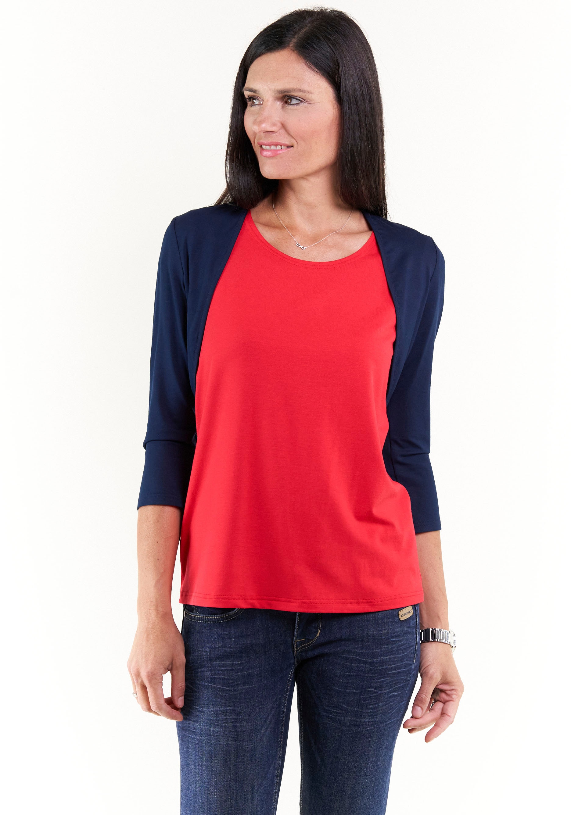 Seidel Moden Shirtjacke mit 3/4 Ärmeln, MADE IN GERMANY