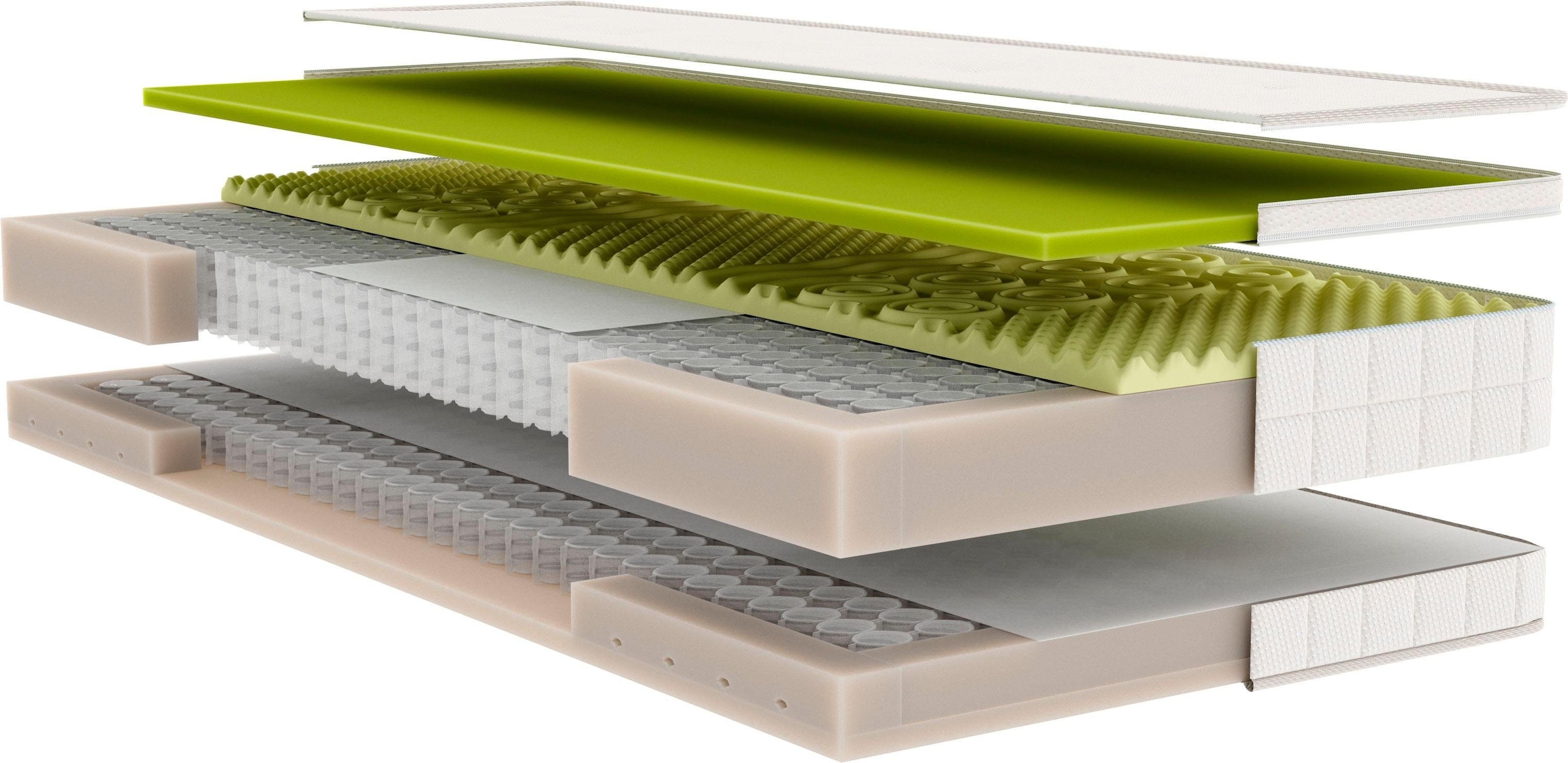 Schlaraffia Boxspringmatratze »Air Boxspring mit Topper«, 33 cm hoch, Raumgewicht: 43 kg/m³, 882 Federn, (1 St.), mit abnehmbaren Topper