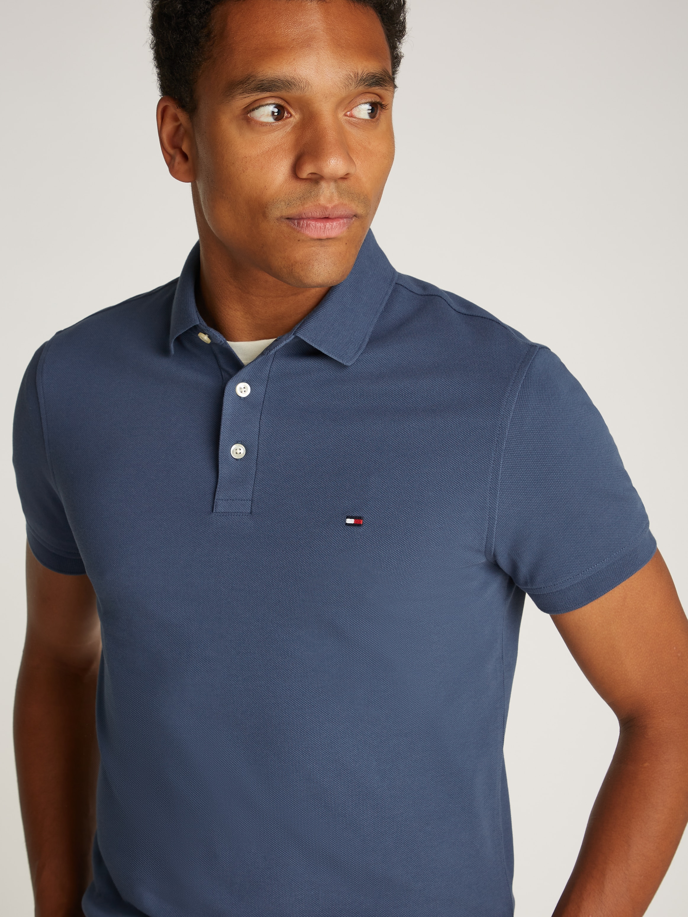 Tommy Hilfiger Poloshirt »1985 SLIM POLO«, aus leicht strukturiertem Piqué-Material