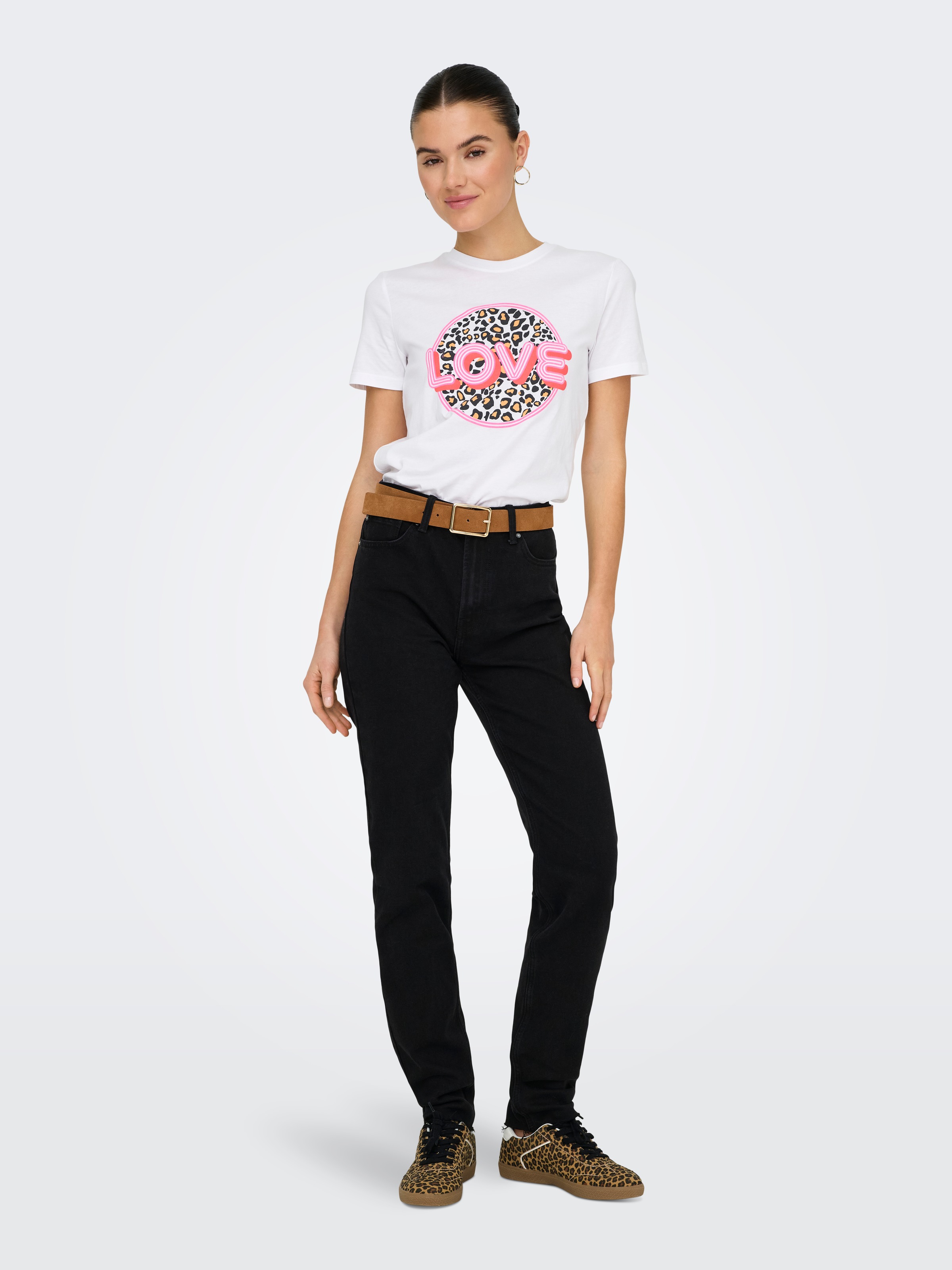 ONLY Kurzarmshirt »ONLARIYA LIFE REG S/S LOVE TOP BOX JRS«