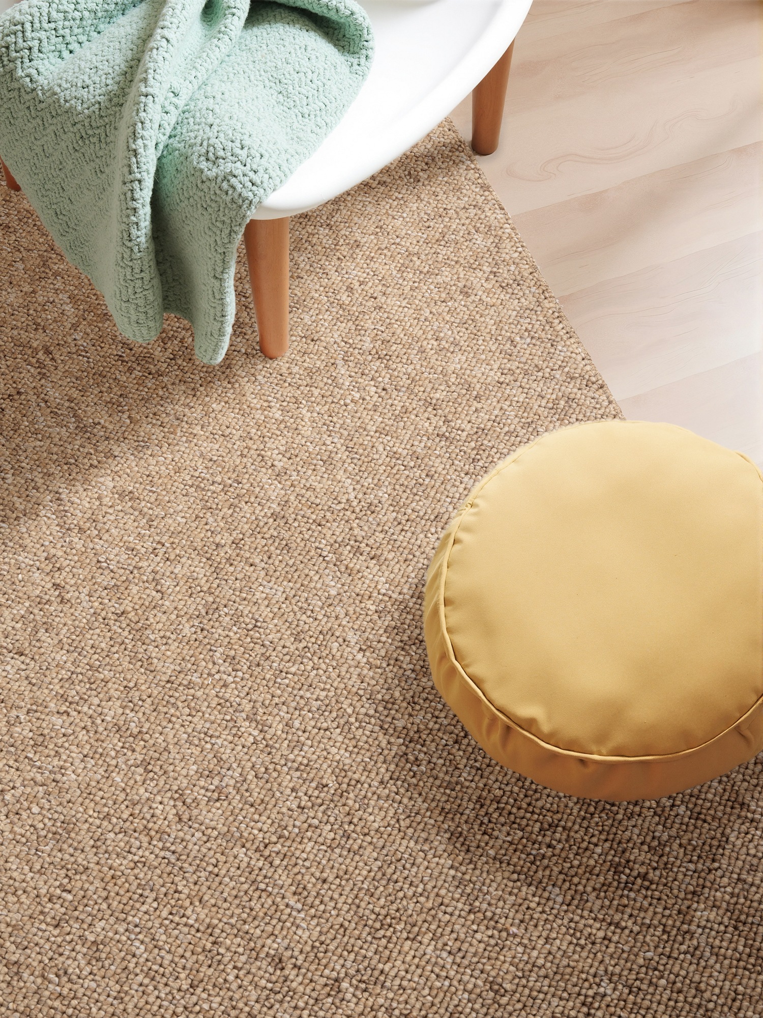 ELLE DECORATION Teppich »Rocco«, rechteckig, 10 mm Höhe, Läufer, waschbar, Wohnzimmer, Esszimmer, Woll-Optik