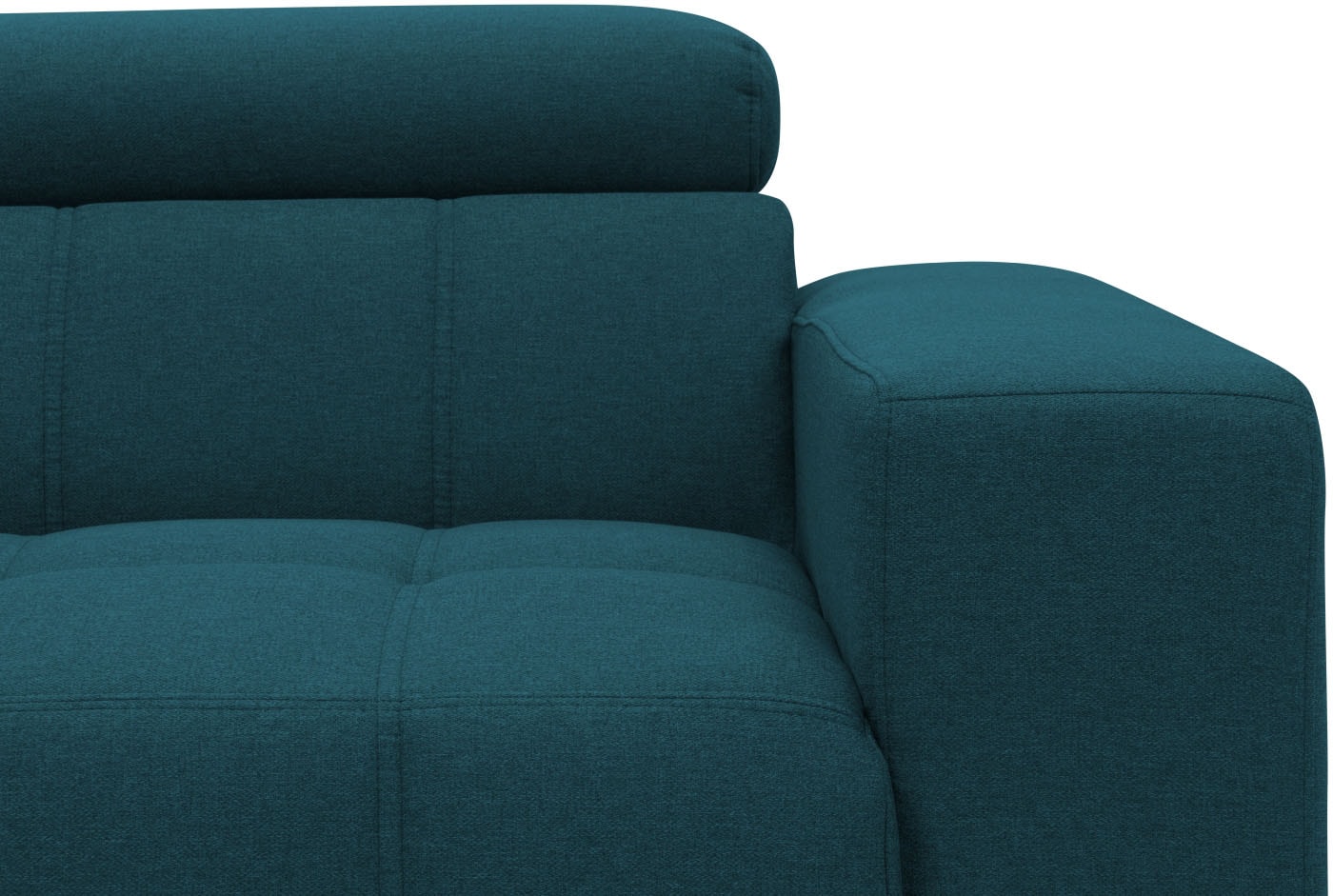 DOMO collection Ecksofa »Trento L-Form, mit Kufenfuss oder Einzelfuss«, wahlweise mit Kopfteilverstellung, Recamiere links/rechts bestellbar