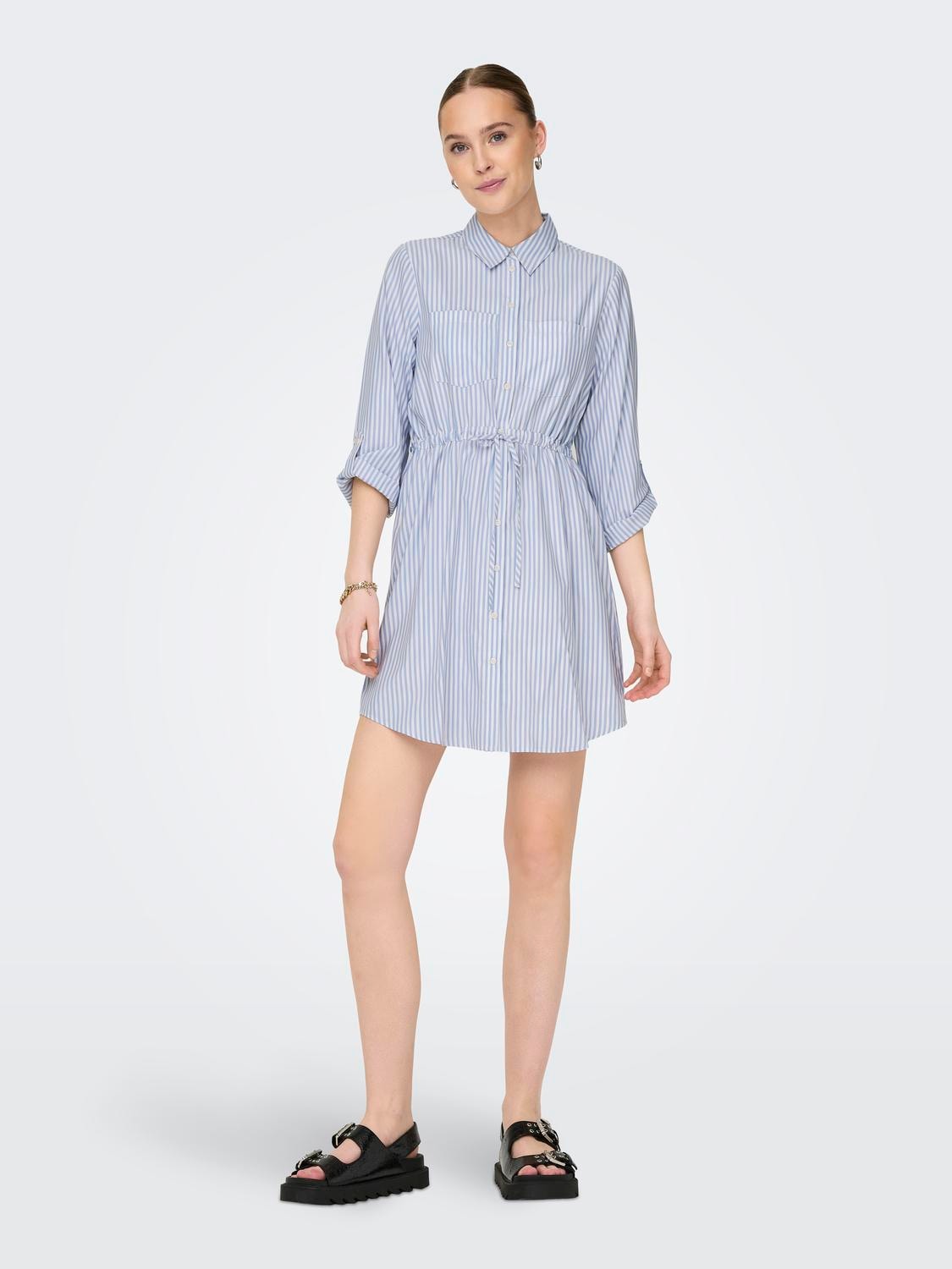 ONLY Hemdblusenkleid »ONLSARAH LS SHIRT DRESS WVN«