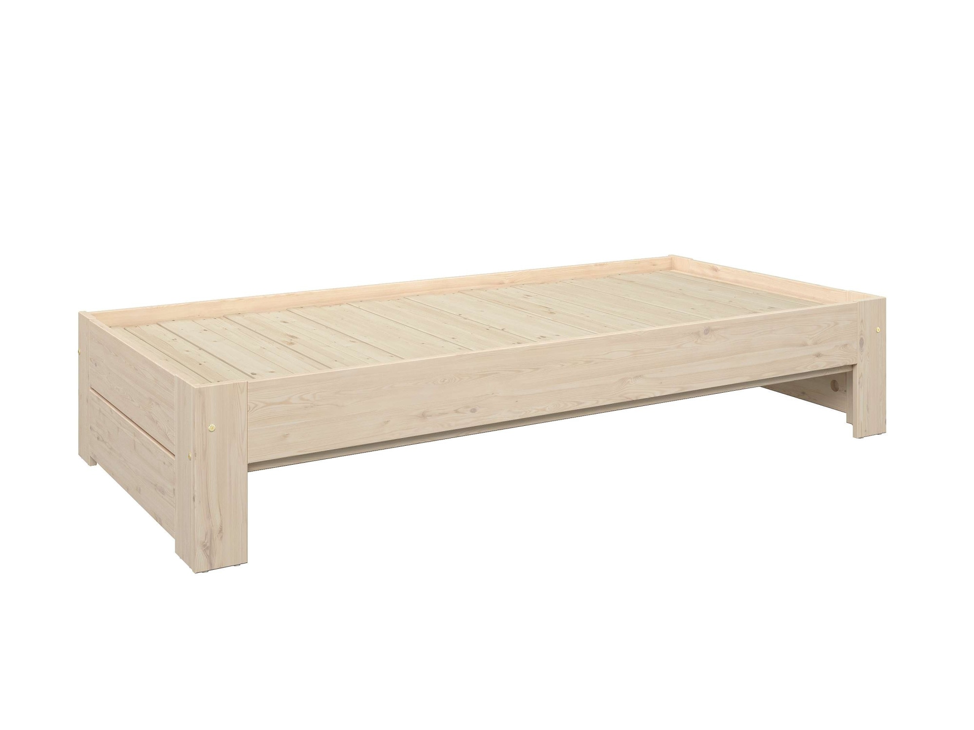 Home affaire Massivholzbett »Imme, ausziehbar 90cm-180cm, ideal für Schlafbesuch, mit Lattenrost«, (Liegefläche 2x 90x200cm), Massive Kiefer, Schubkasten optional, Belastbarkeit 180 KG