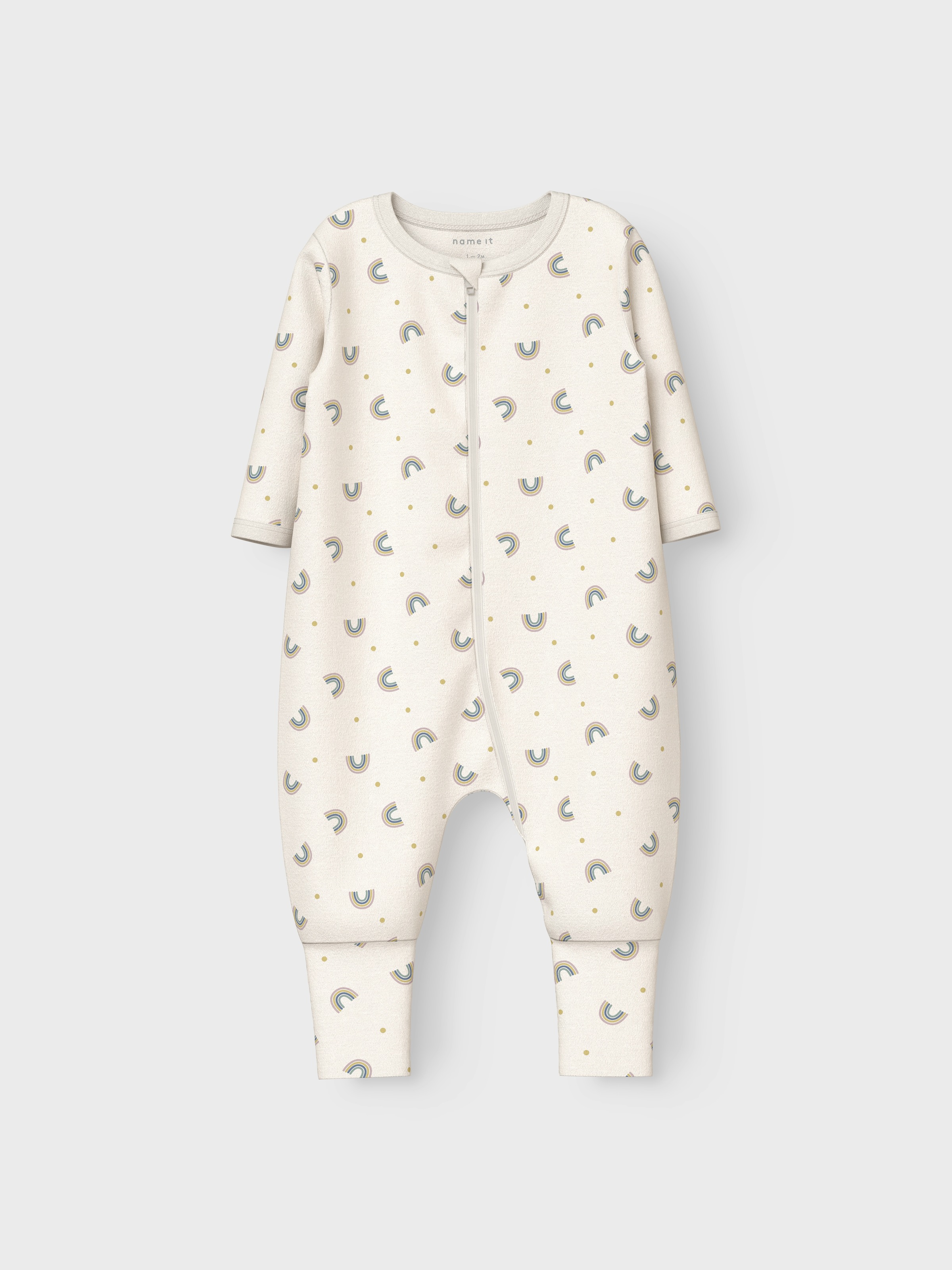Name It Schlafanzug »NBFNIGHTSUIT 2P ZIP FF JET RAINBOW NOOS«, (Packung, 2 tlg.)