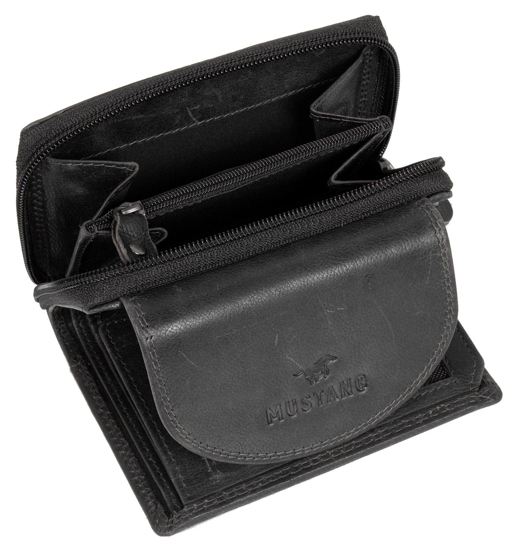 MUSTANG Geldbörse »Udine leather wallet top opening«, im praktischen Format