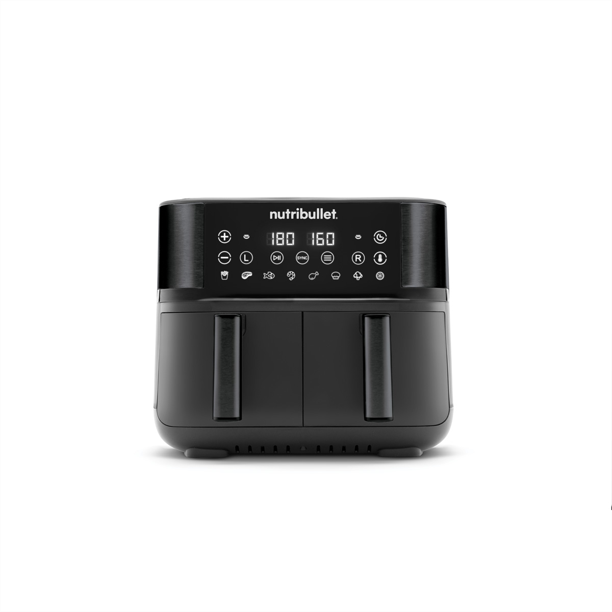 nutribullet Fritteuse »Nutribullet Twin Drawer Air Fryer, schwarz, 2300W, 8 Kochprogramme«