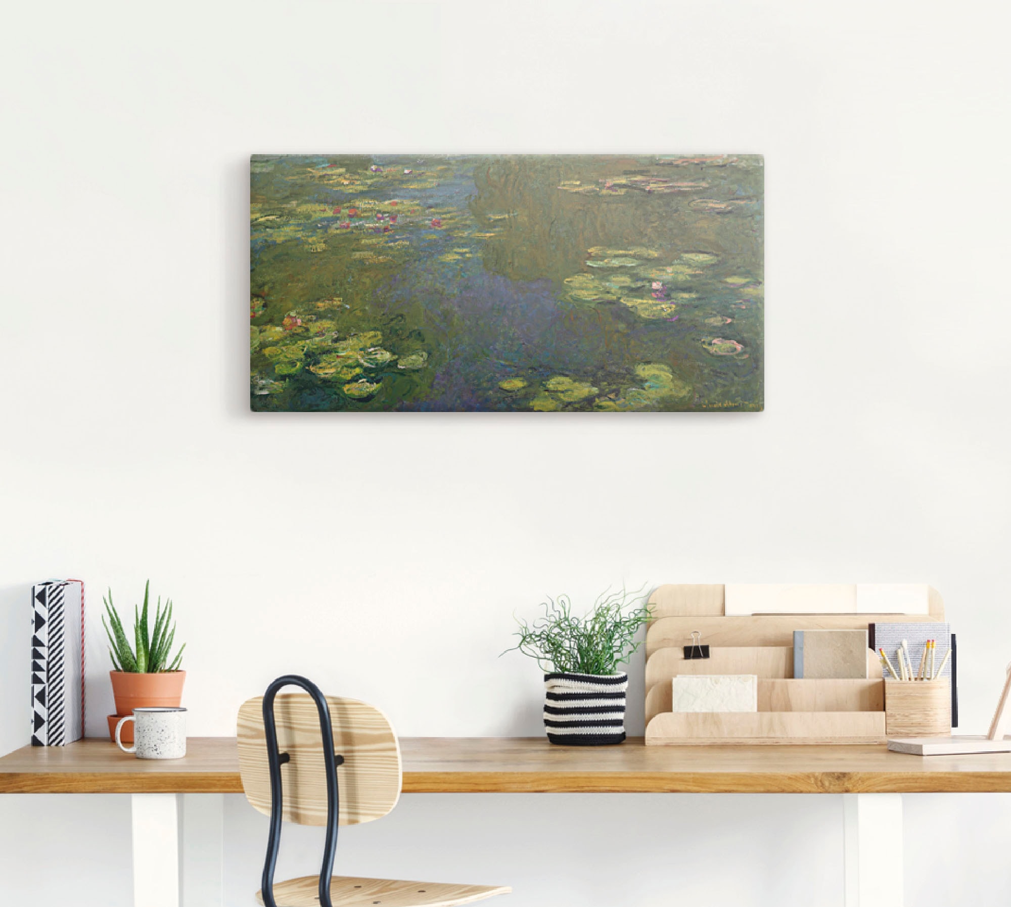 Artland Wandbild »Der Seerosenteich Le bassin aux nympheas«, Blumen, (1 St.), als Leinwandbild, Wandaufkleber oder Poster in versch. Grössen