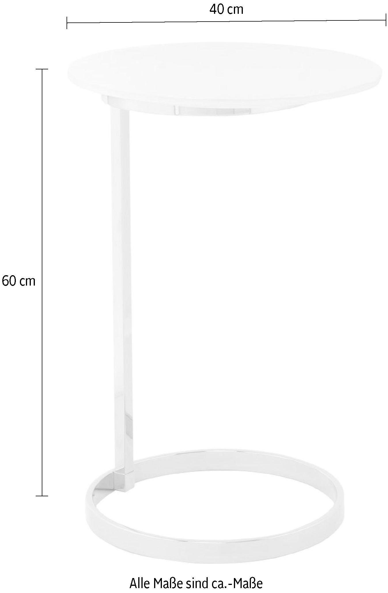 Kayoom Beistelltisch »Kasimir 525,runder Standfuss aus Metall, runde Tischplatte«, (1 St.), runder Standfuss aus Metall, runde Tischplatte, edles Design