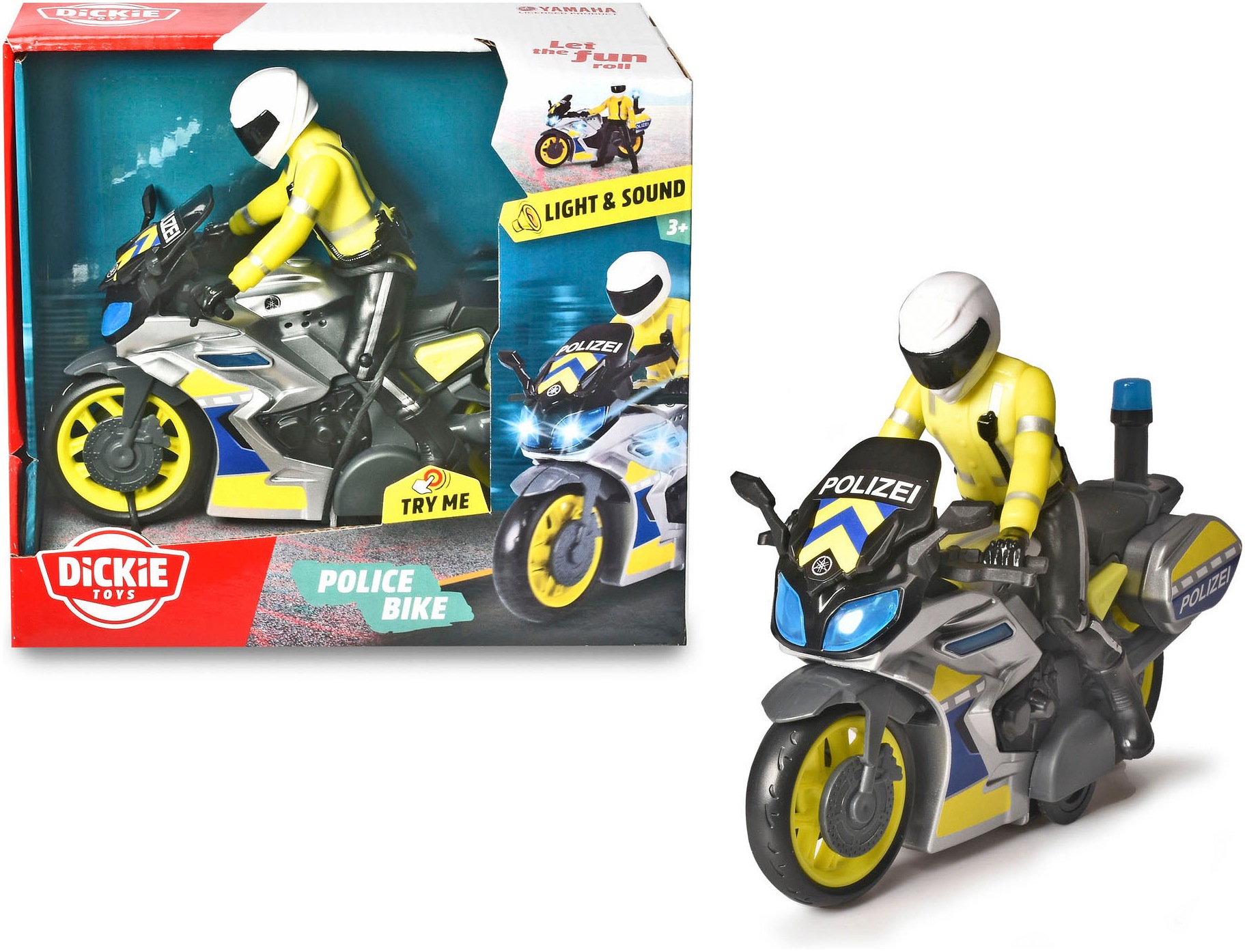 Dickie Toys Spielzeug-Motorrad "Police Bike" mit Licht und Sound