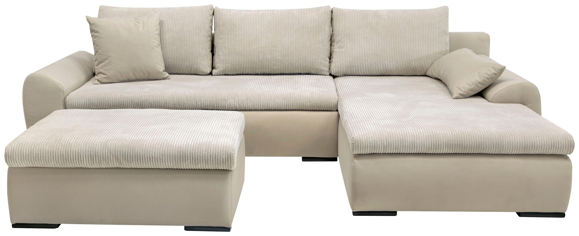 Home affaire Ecksofa "Win L-Form, B: 285 cm - OTTO. Verlässliche Qualität." 2 Zierkissen, optional Schlaffunktion & Bettkasten
