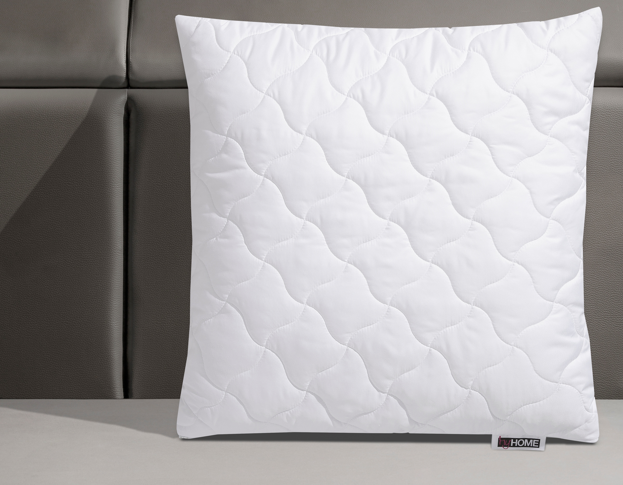 my home Microfaserkissen »Fantasy ECO Kopfkissen 40x80 oder 80x80 cm, Made in Germany«, Füllung: 100% nachhaltiges, klimaregulierendes Polyester, Bezug: 100% nachhaltiges Microfaserfeingewebe, (1 St.), kochfest!