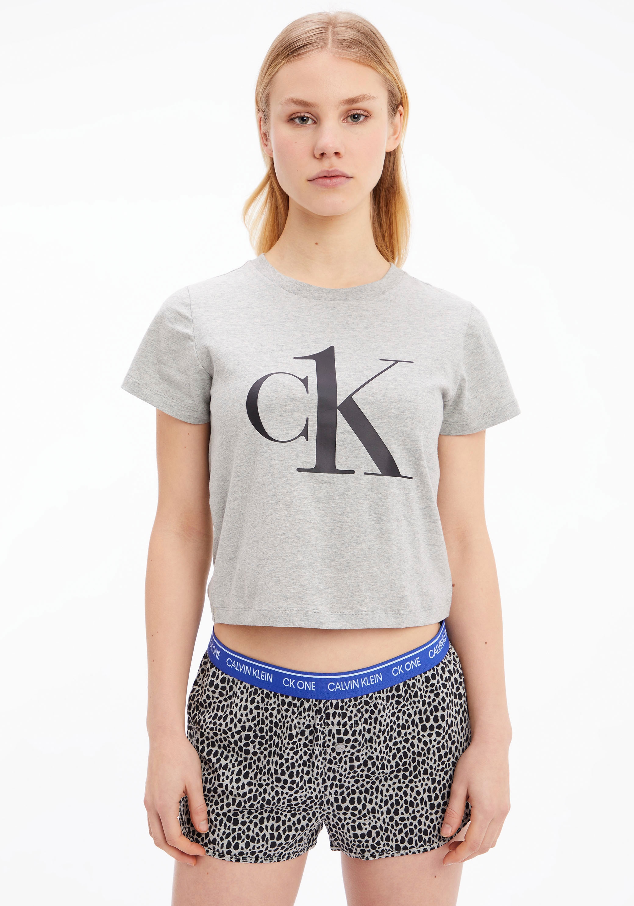 Calvin Logo-Monogramm kaufen Shop CK im mit »SHORT Klein & Shorty ❤ (2 SET«, tlg.), Print Jelmoli-Online