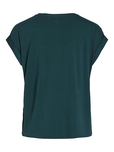 Vila Kurzarmshirt »VIELLETTE S/S SATIN TOP - NOOS«, Satin Optik