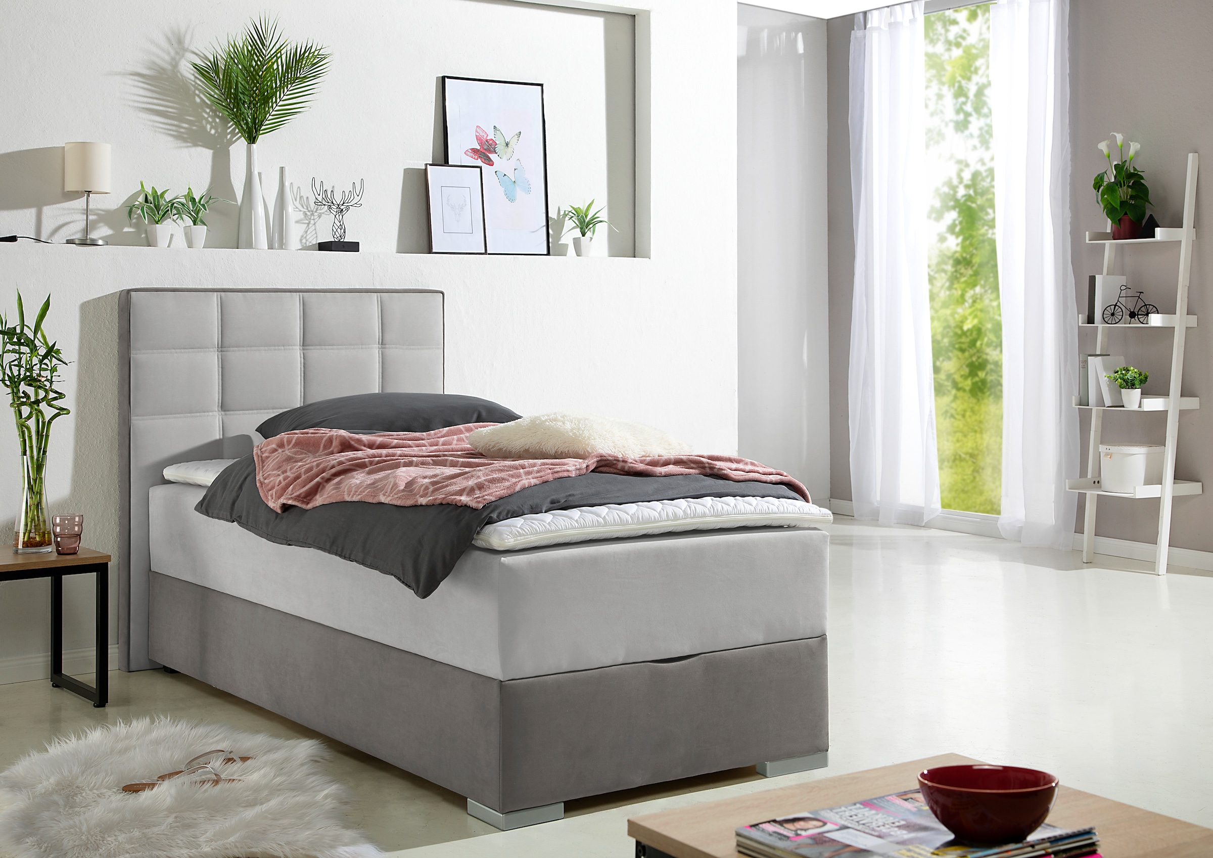 Maintal Boxspringbett, mit Bettkasten und Topper