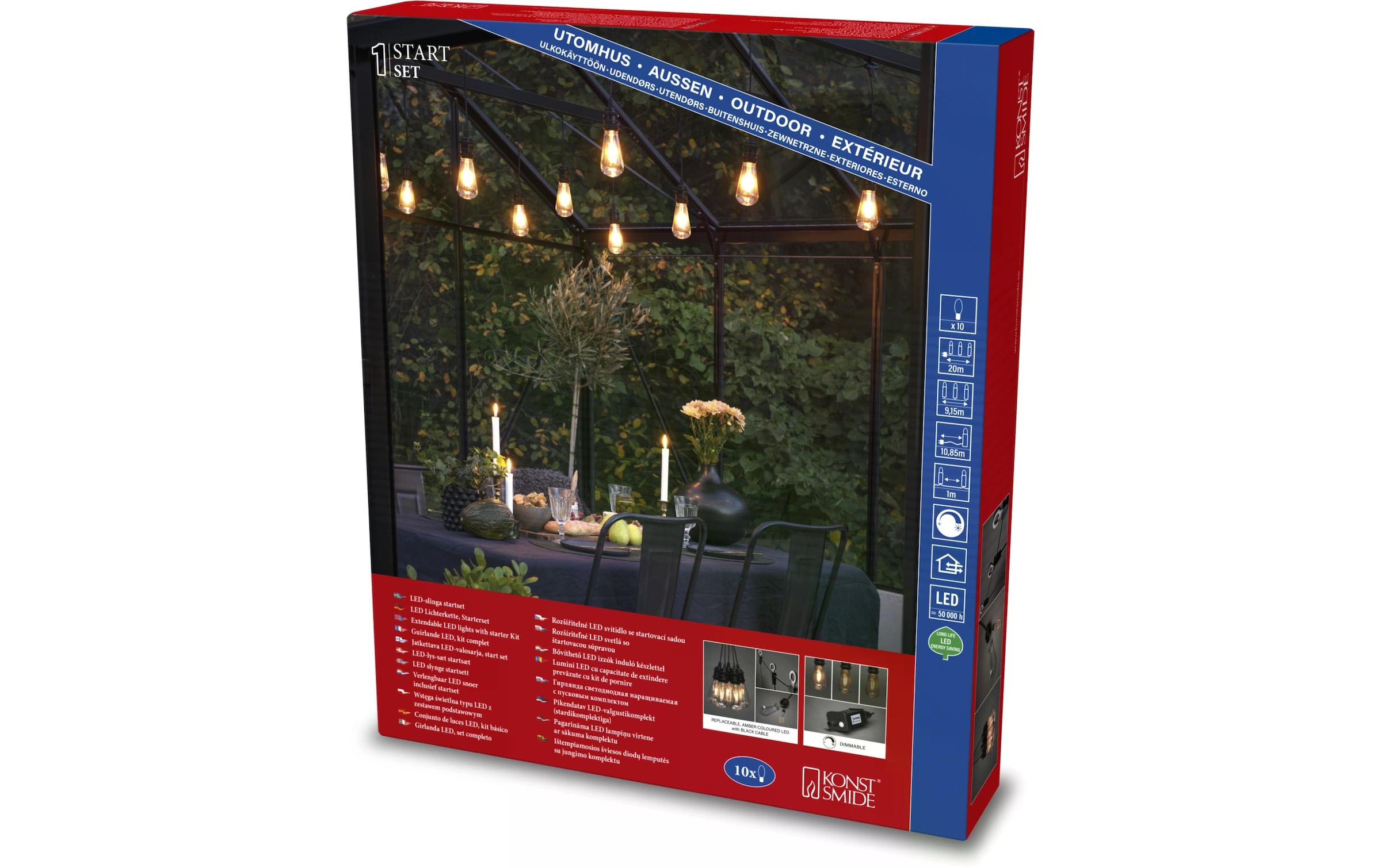 KONSTSMIDE Lichterkette »Basis-Set 2351 10 LEDs Transparent«, 10 St.-flammig