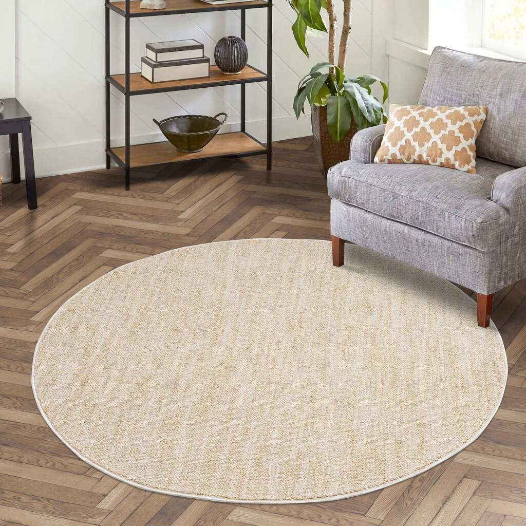 Carpet City Teppich »CLASICO 0052«, rund, Kurzflor, Meliert, Boho-Stil, Wohnzimmer
