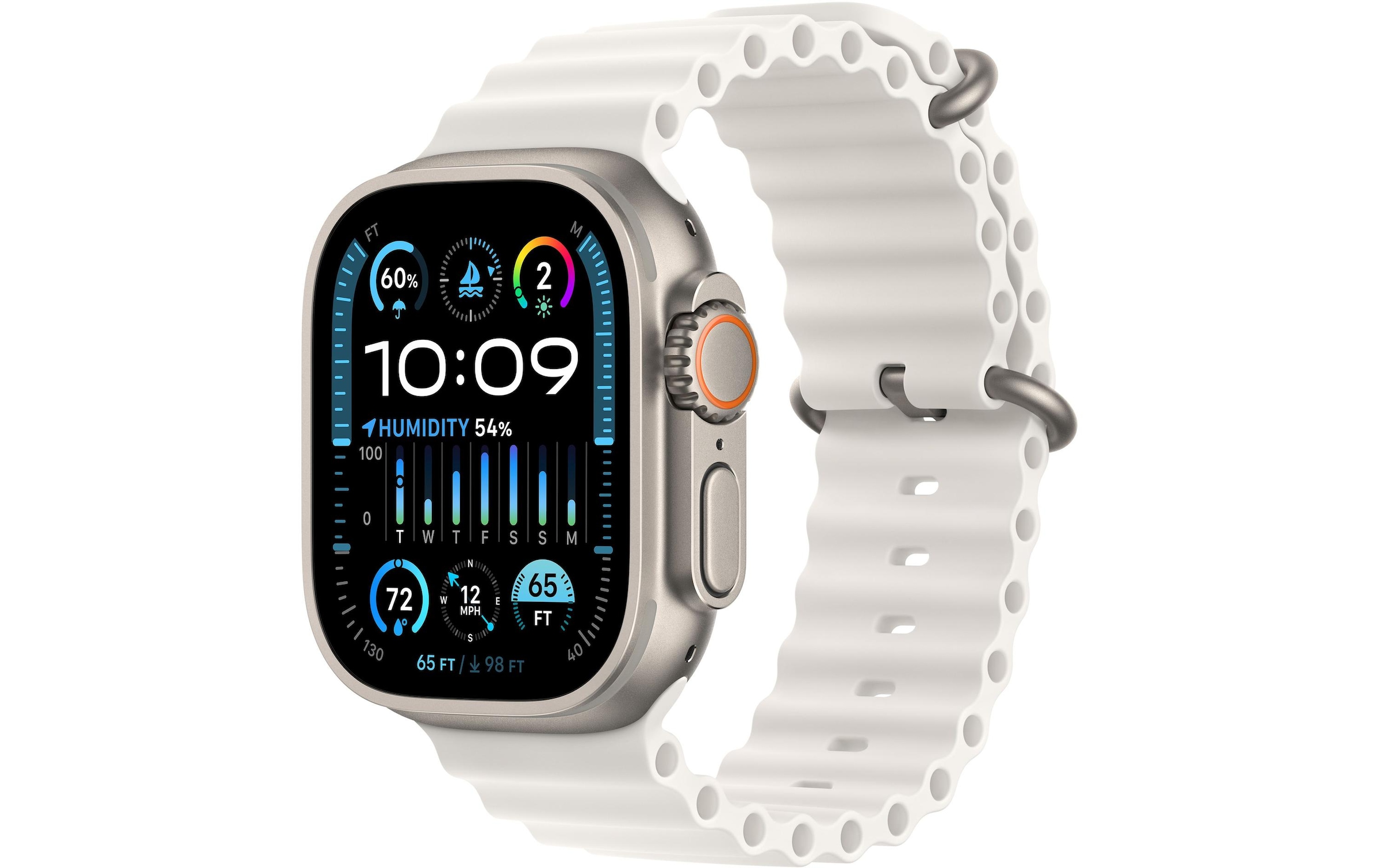 Apple Smartwatch »Ultra 2 GPS + Cellular, Titan, 49mm Ocean Armband«, 64 GB,)