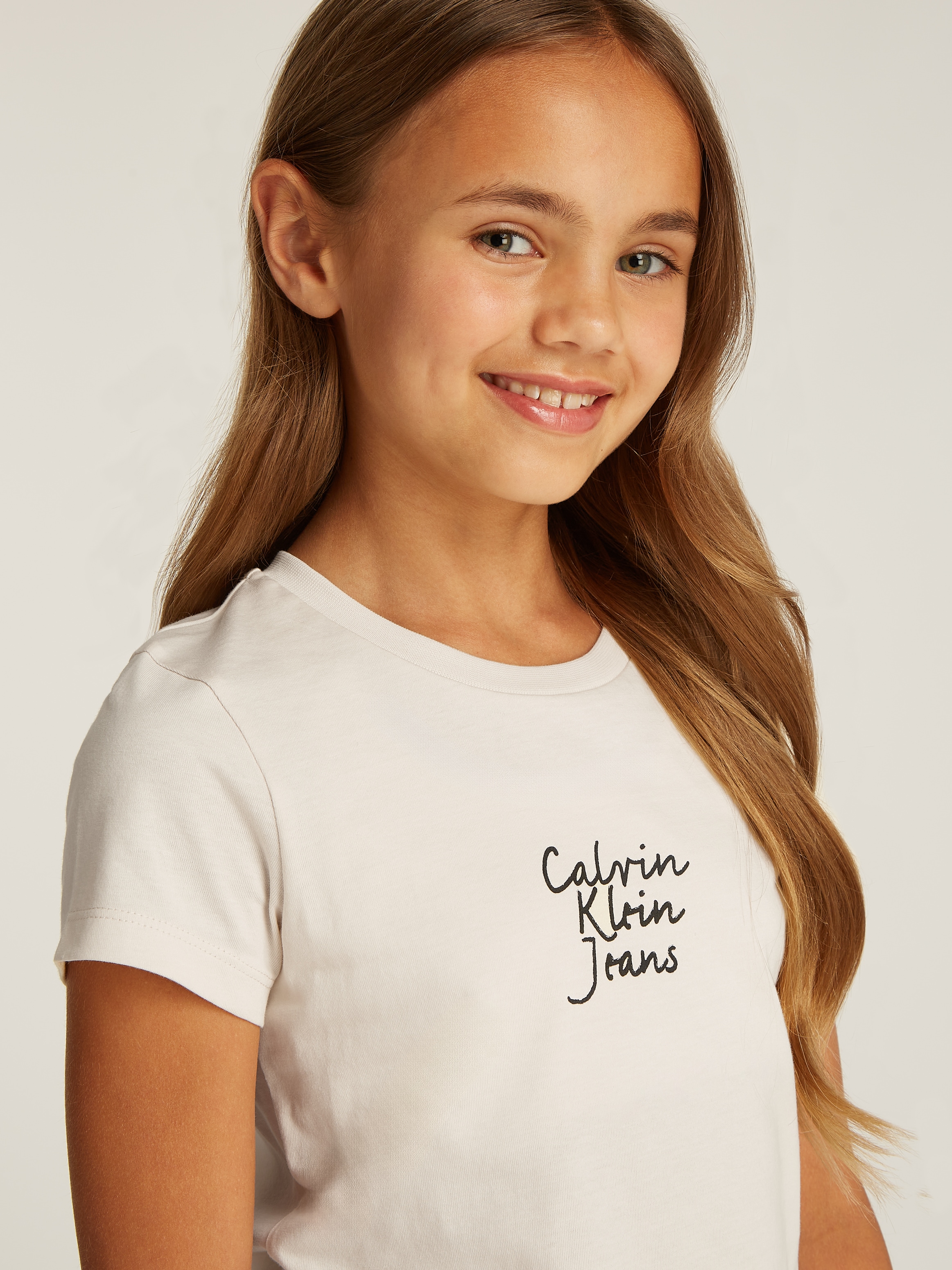 Calvin Klein Jeans Rundhalsshirt »HANDWRITING LOGO SS SLIM T-SHIRT«, für Kinder bis 16 Jahre mit Logoschriftzug